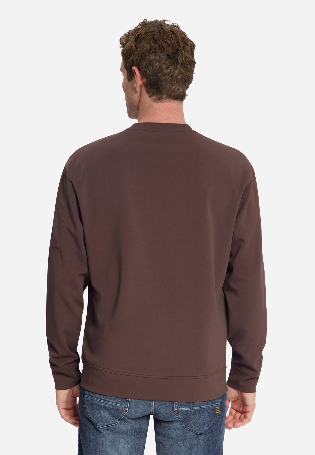 Crew Neck Sweater | Dark Brown