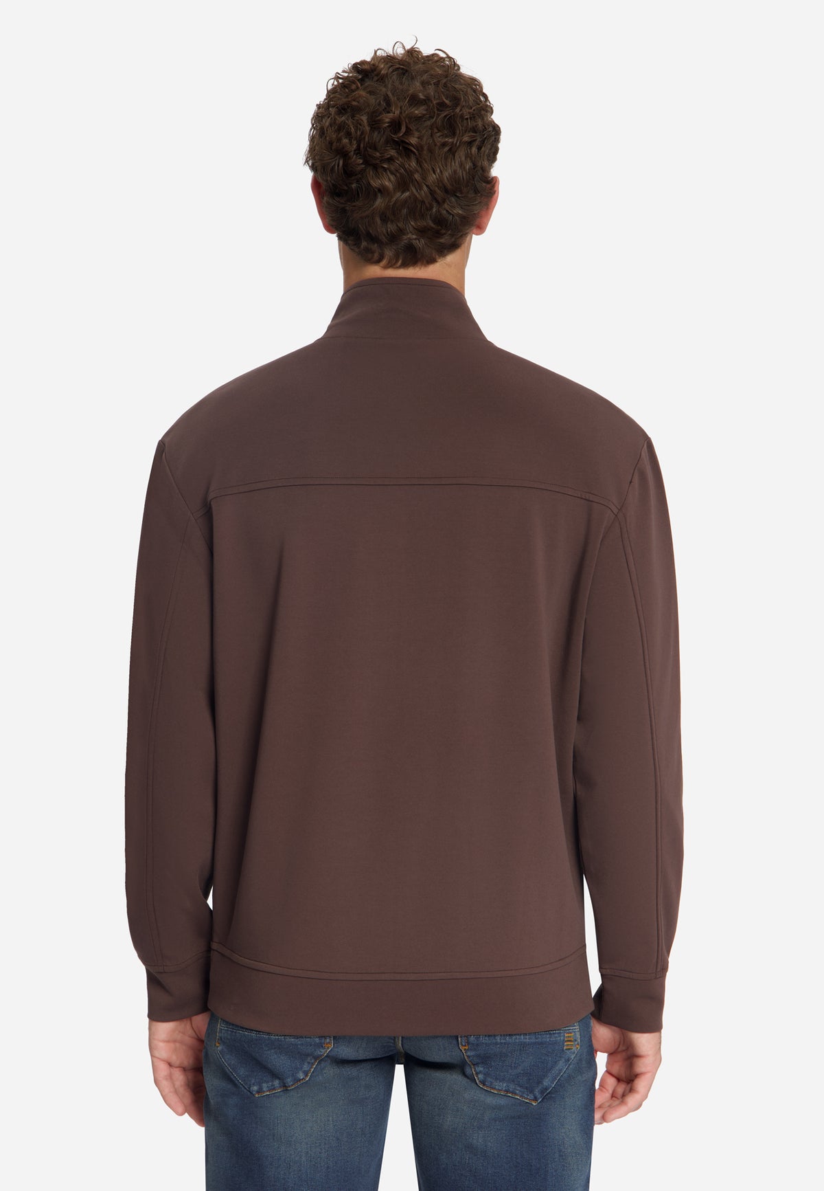 Full-Zip Sweater | Dark Brown