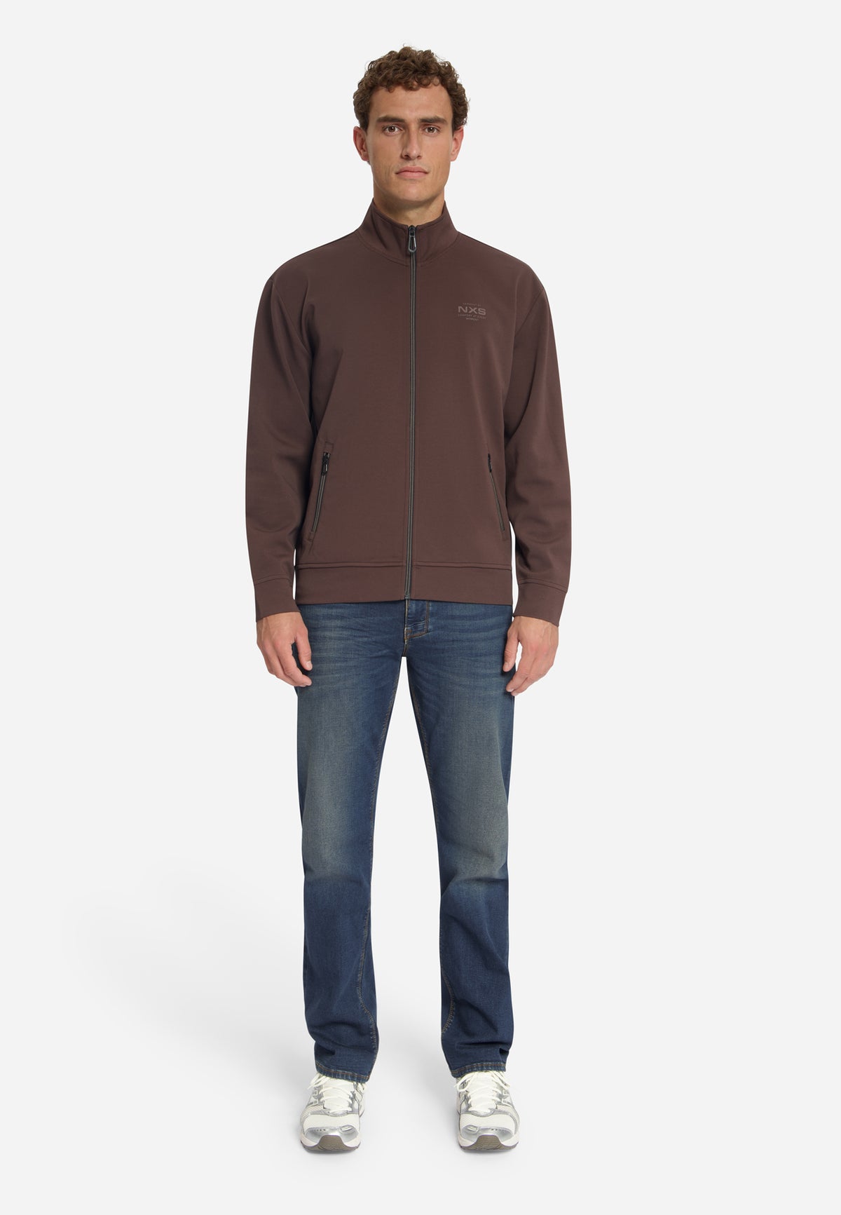 Full-Zip Sweater | Dark Brown