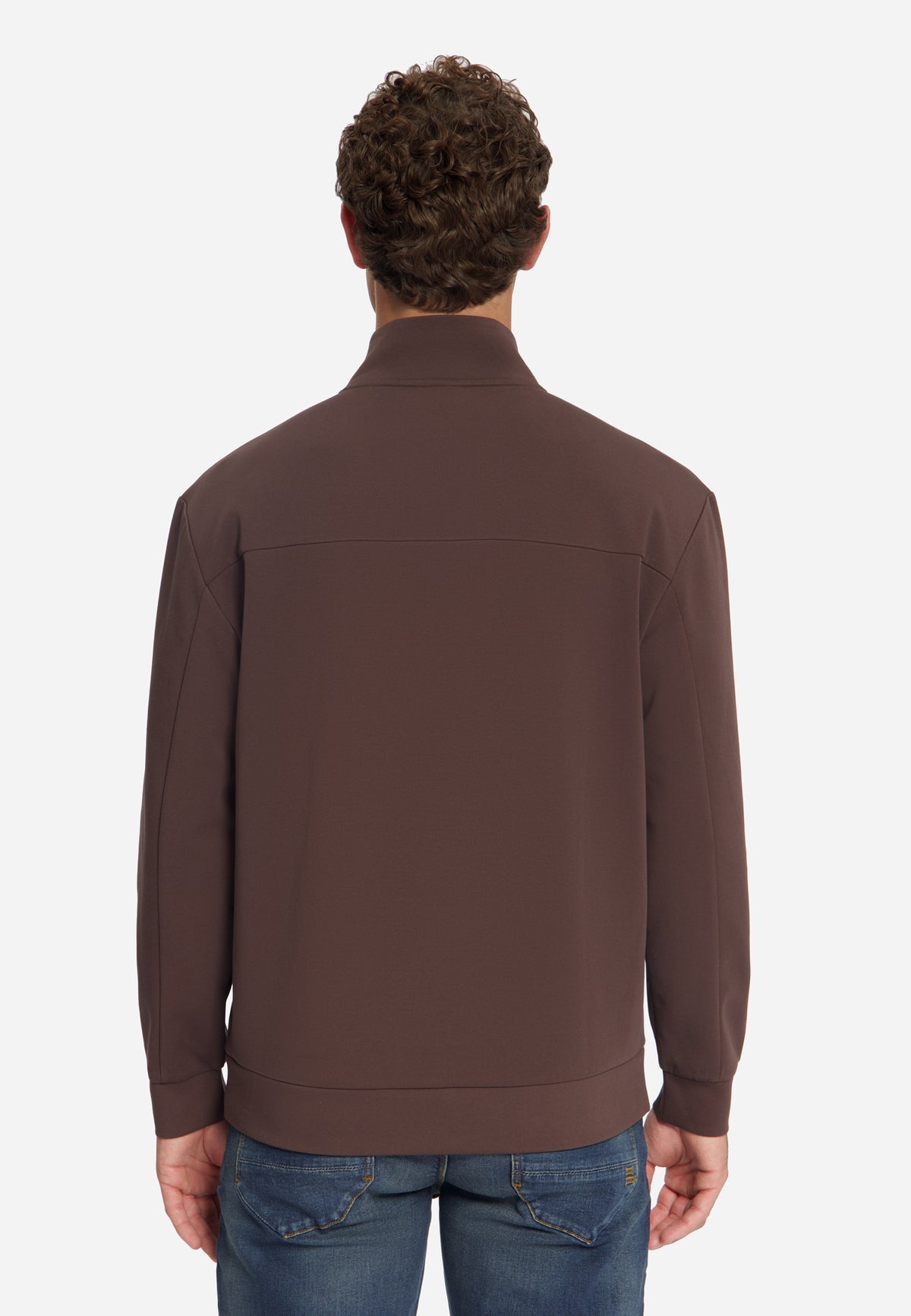 Half-Zip-Sweatshirt | Dark Brown
