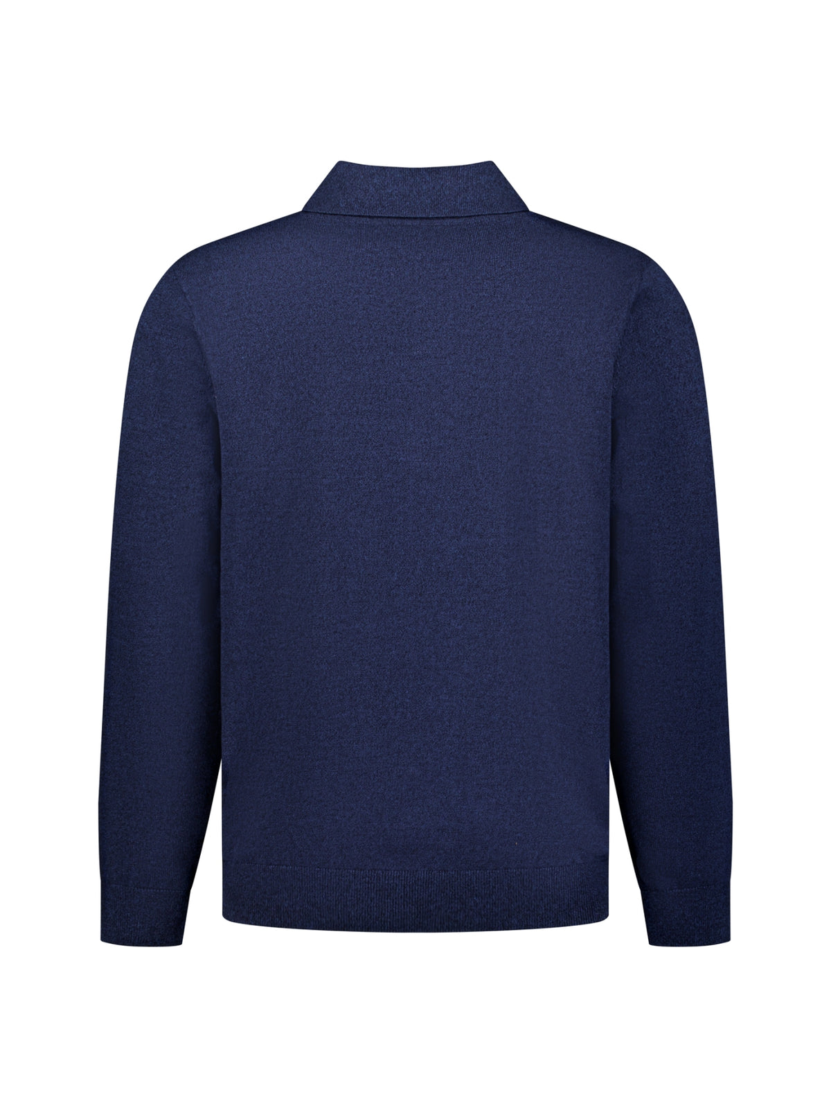 Melange Polo Jumper | Navy