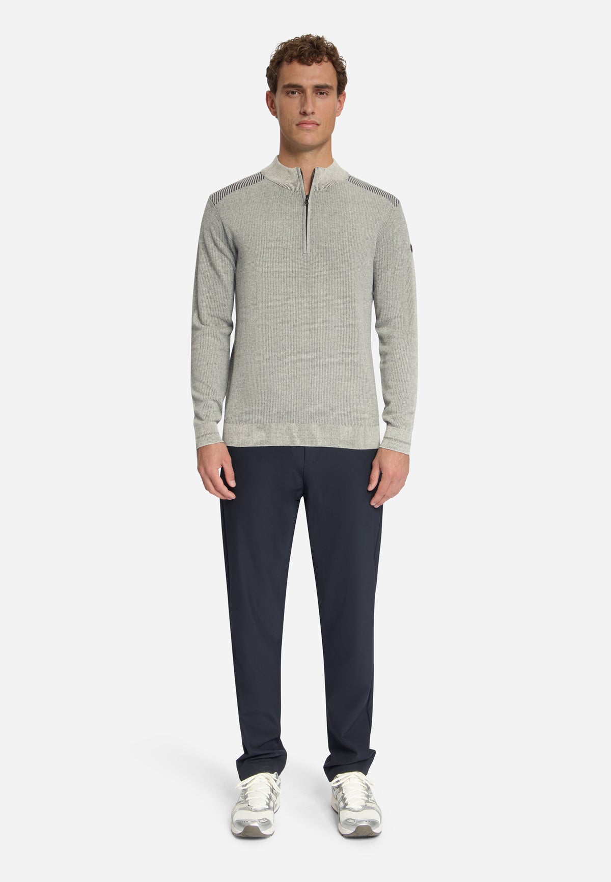 Plated Half-Zip Jumper | Stone