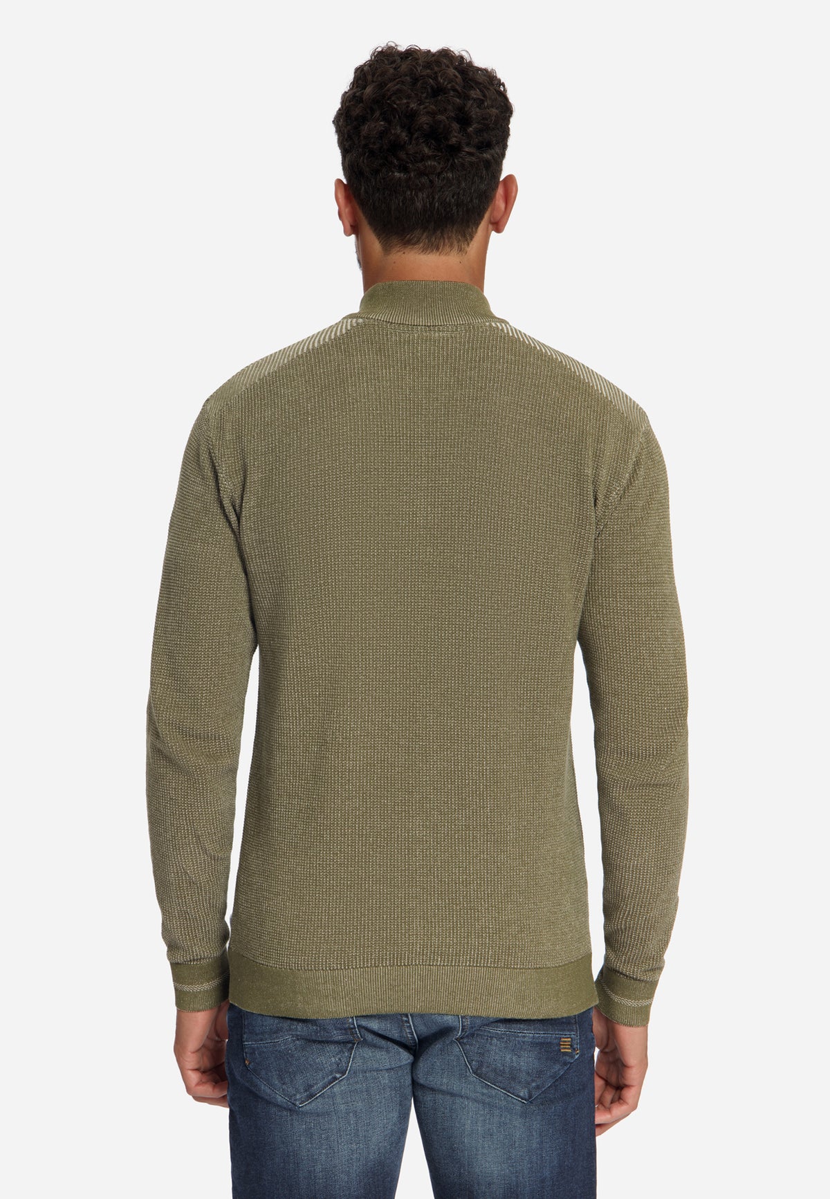 Plated Half-Zip Jumper | Moss