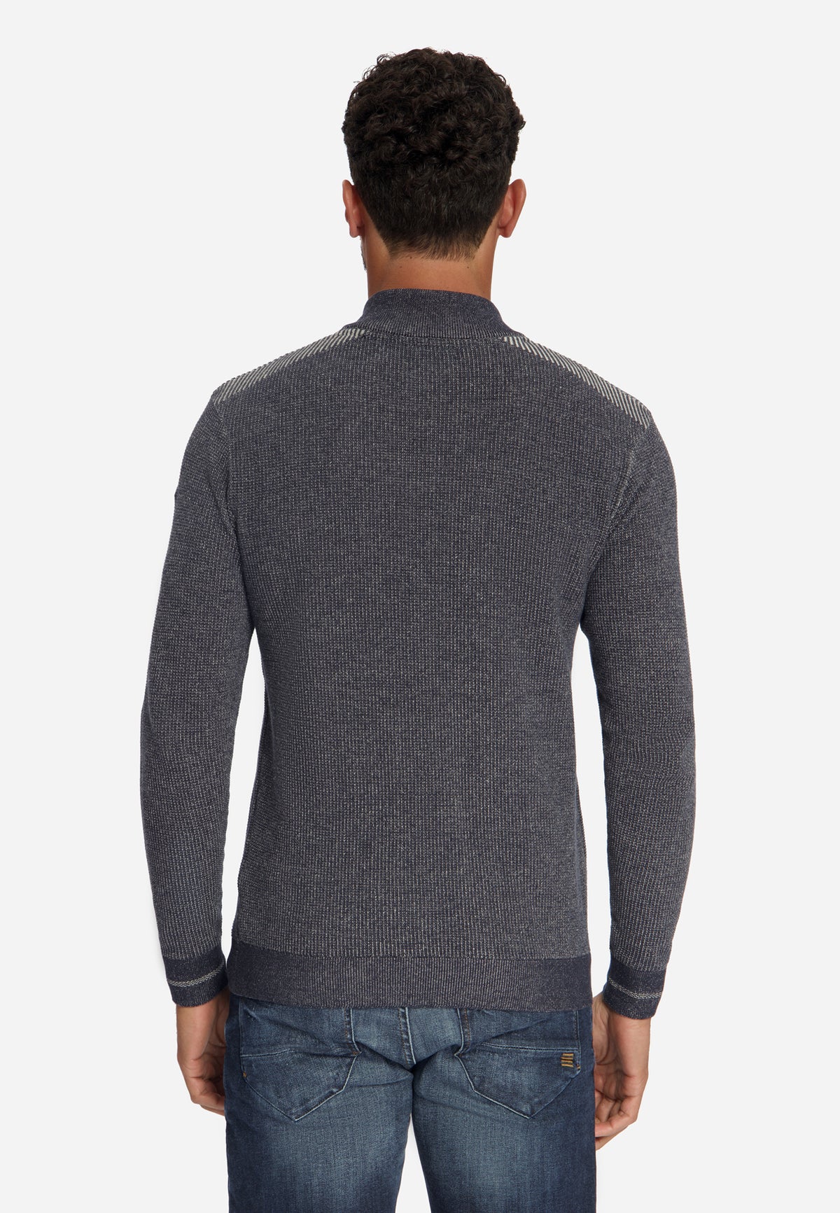 Plated Half-Zip-Pullover | Dark Night
