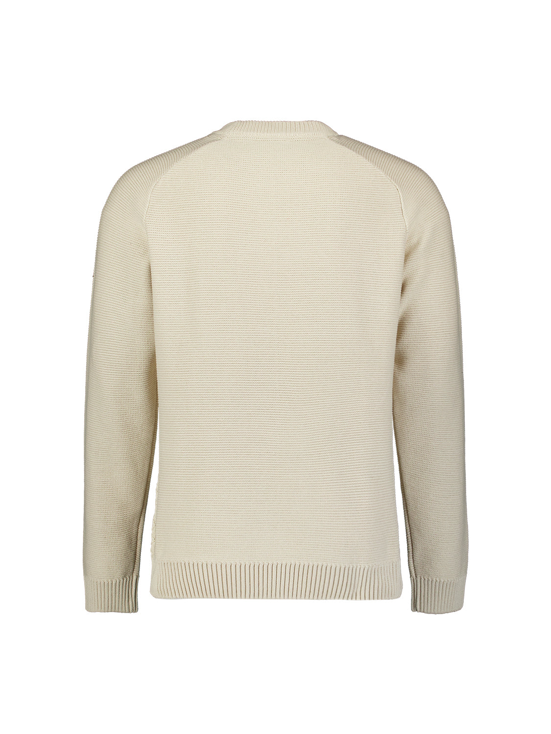 Pullover mit Rundhalsausschnitt und Zopfmuster | Stone
