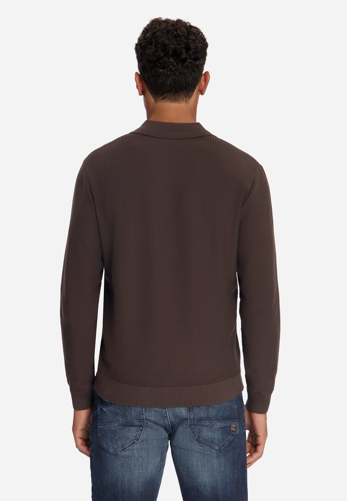 Polo Jumper | Dark Brown