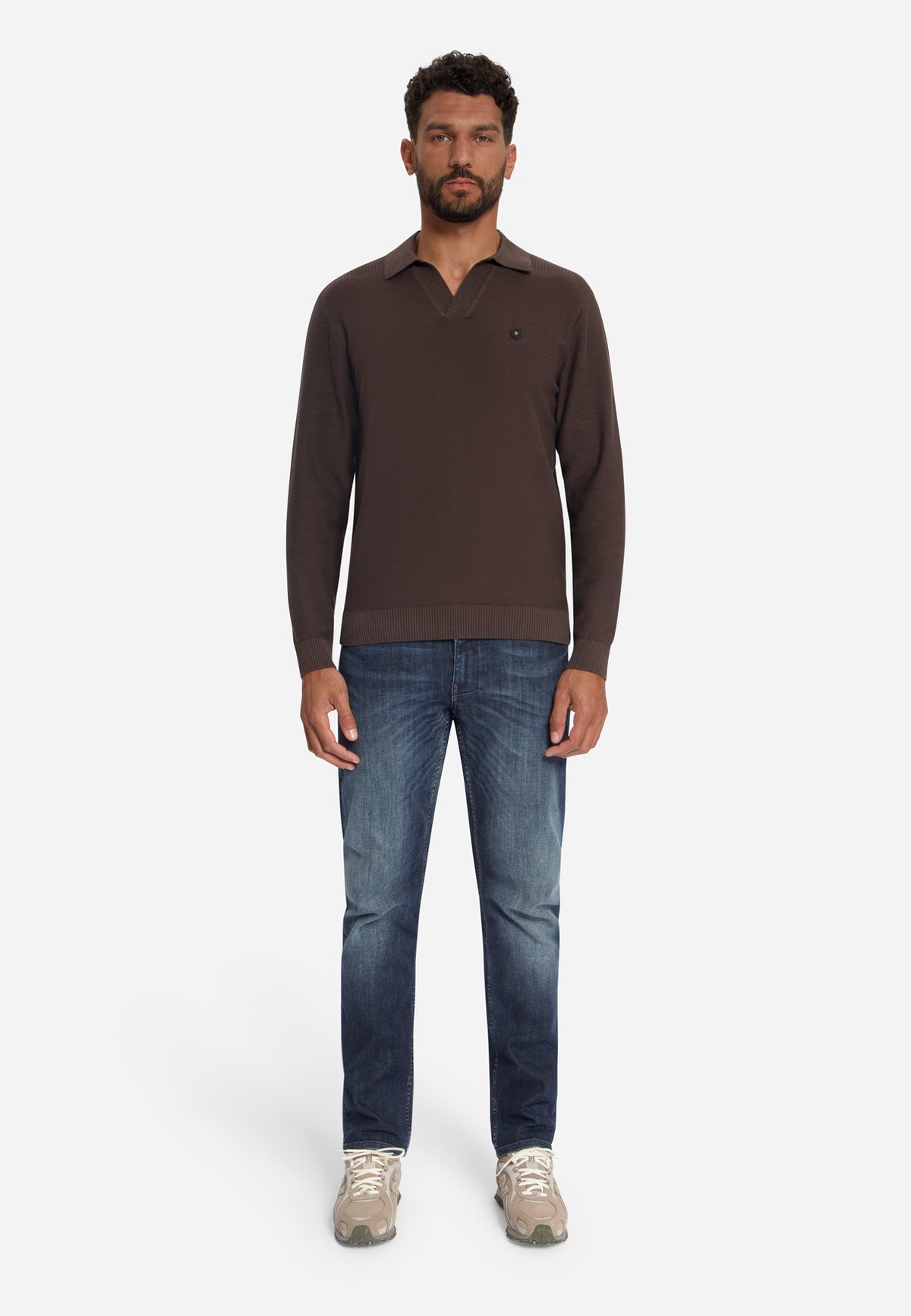 Polo Jumper | Dark Brown