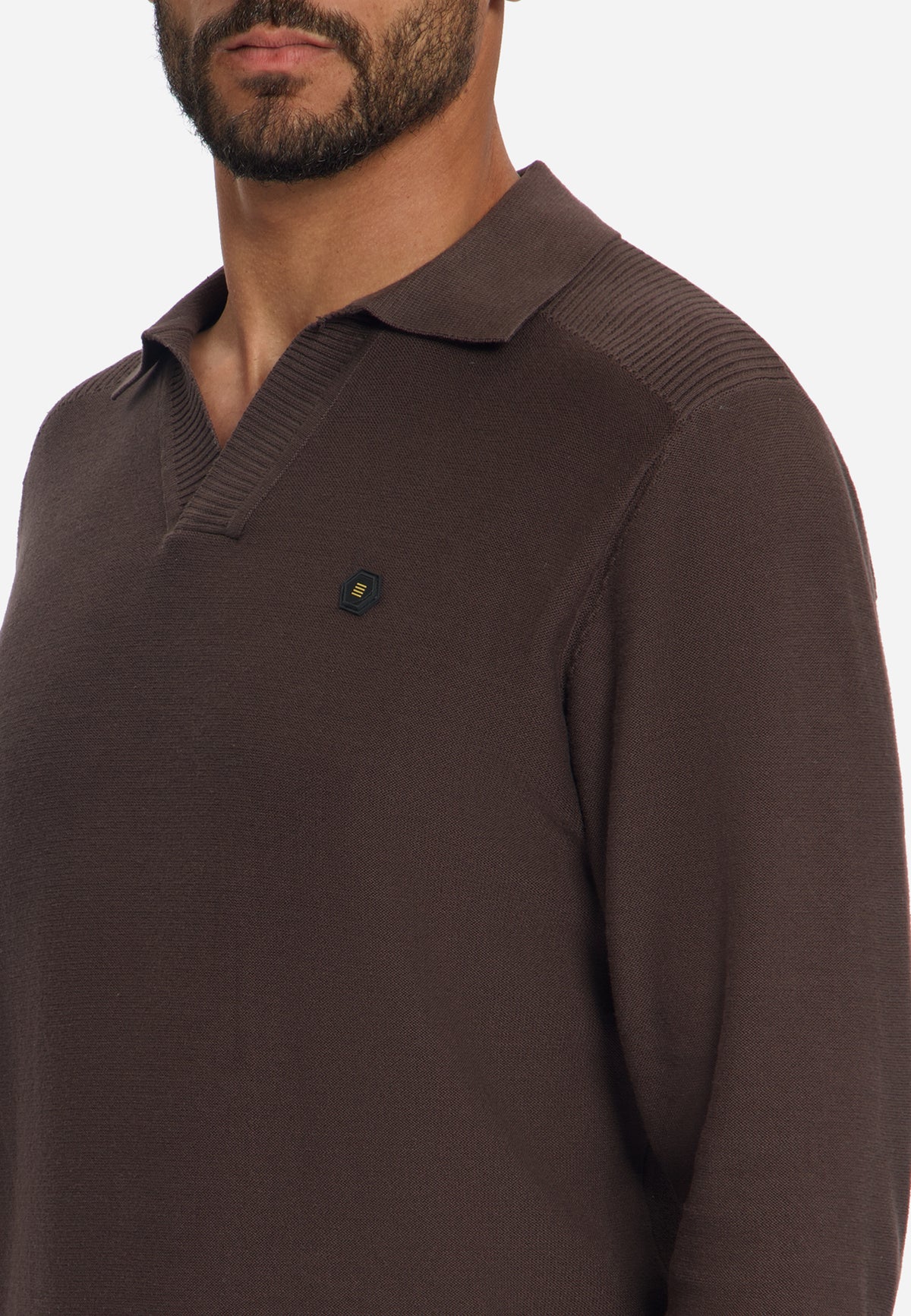 Polo Jumper | Dark Brown