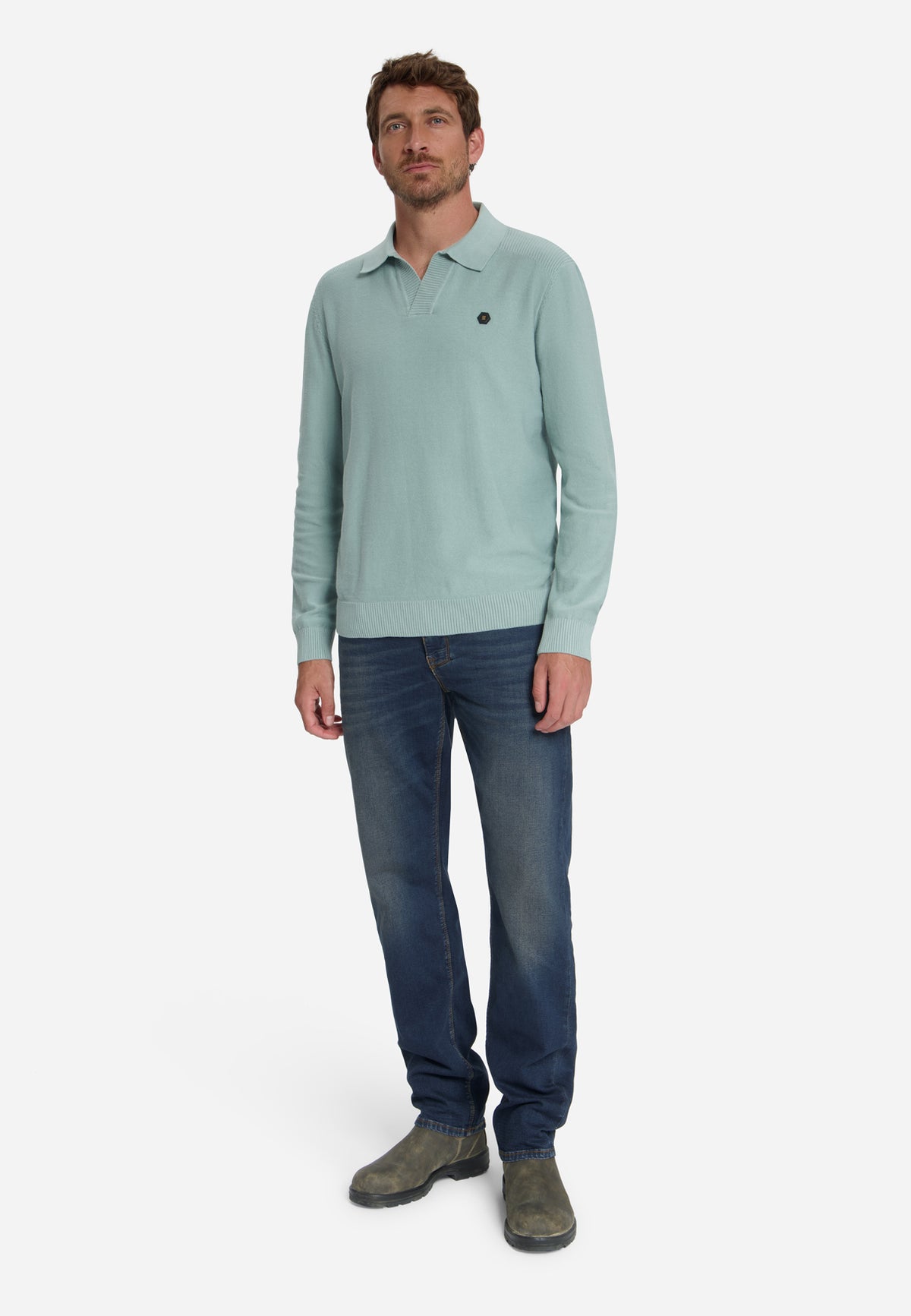 Polopullover | Dusty Blue