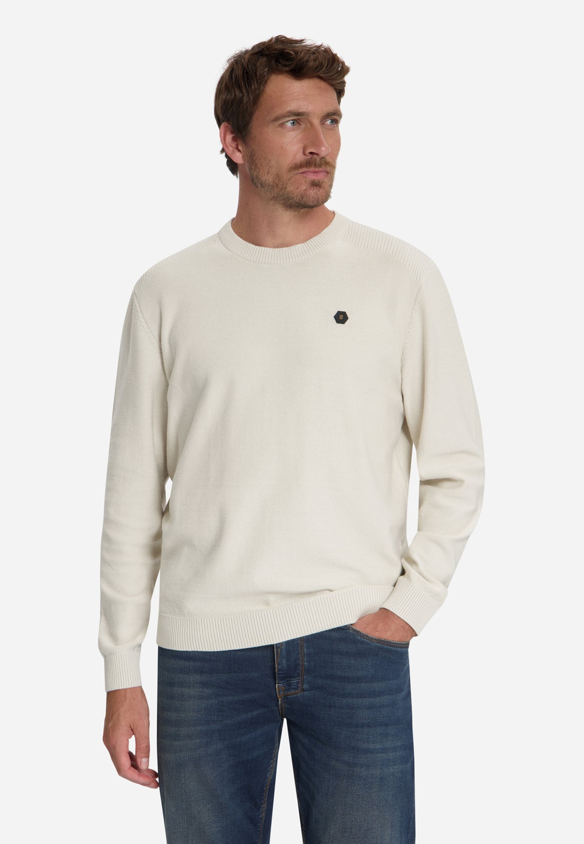 Pullover mit Rundhalsausschnitt | Stone