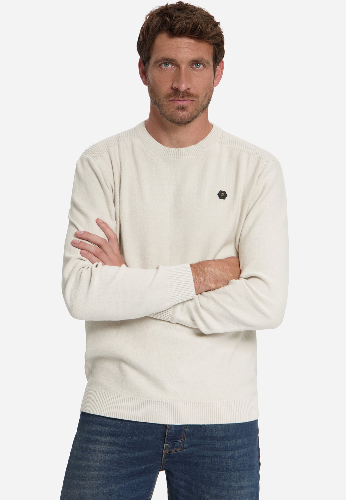 Pullover mit Rundhalsausschnitt | Stone