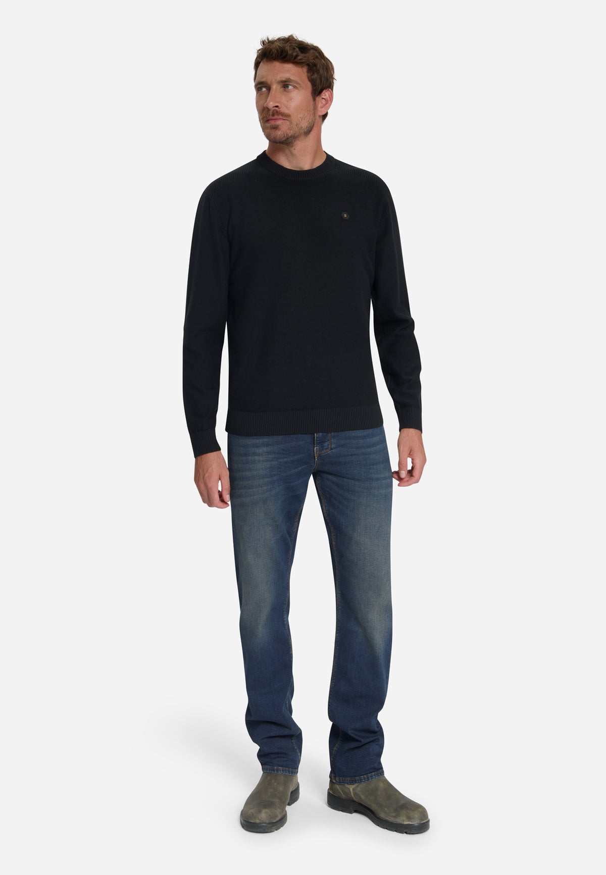 Pullover mit Rundhalsausschnitt | Black
