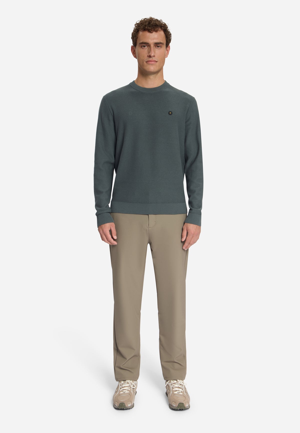 Pullover mit Rundhalsausschnitt | Dark Steel