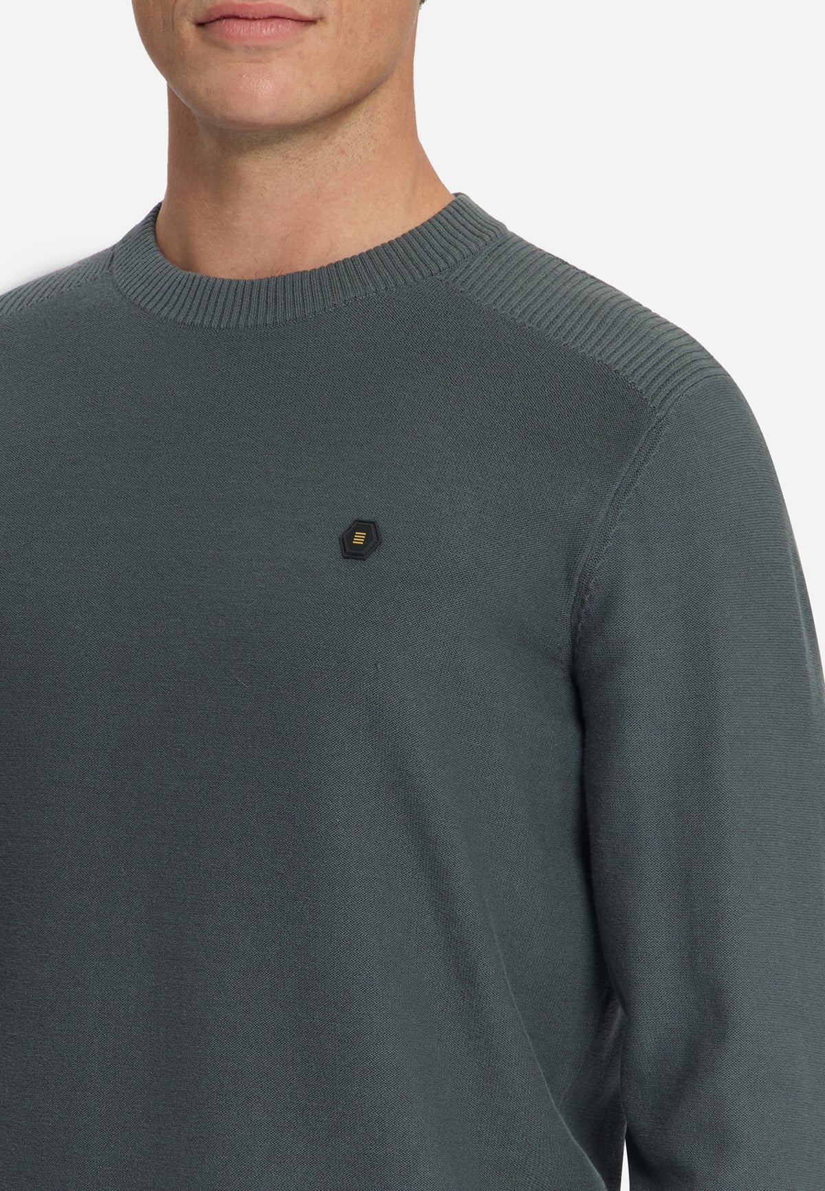 Pullover mit Rundhalsausschnitt | Dark Steel