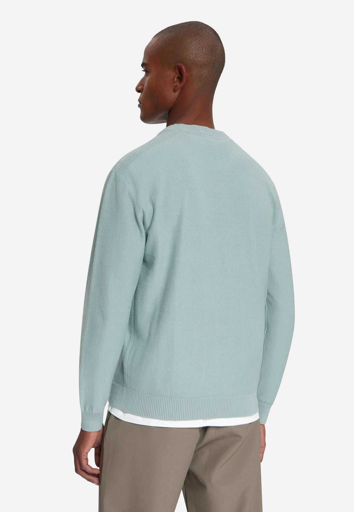 Pullover mit Rundhalsausschnitt | Dusty Blue