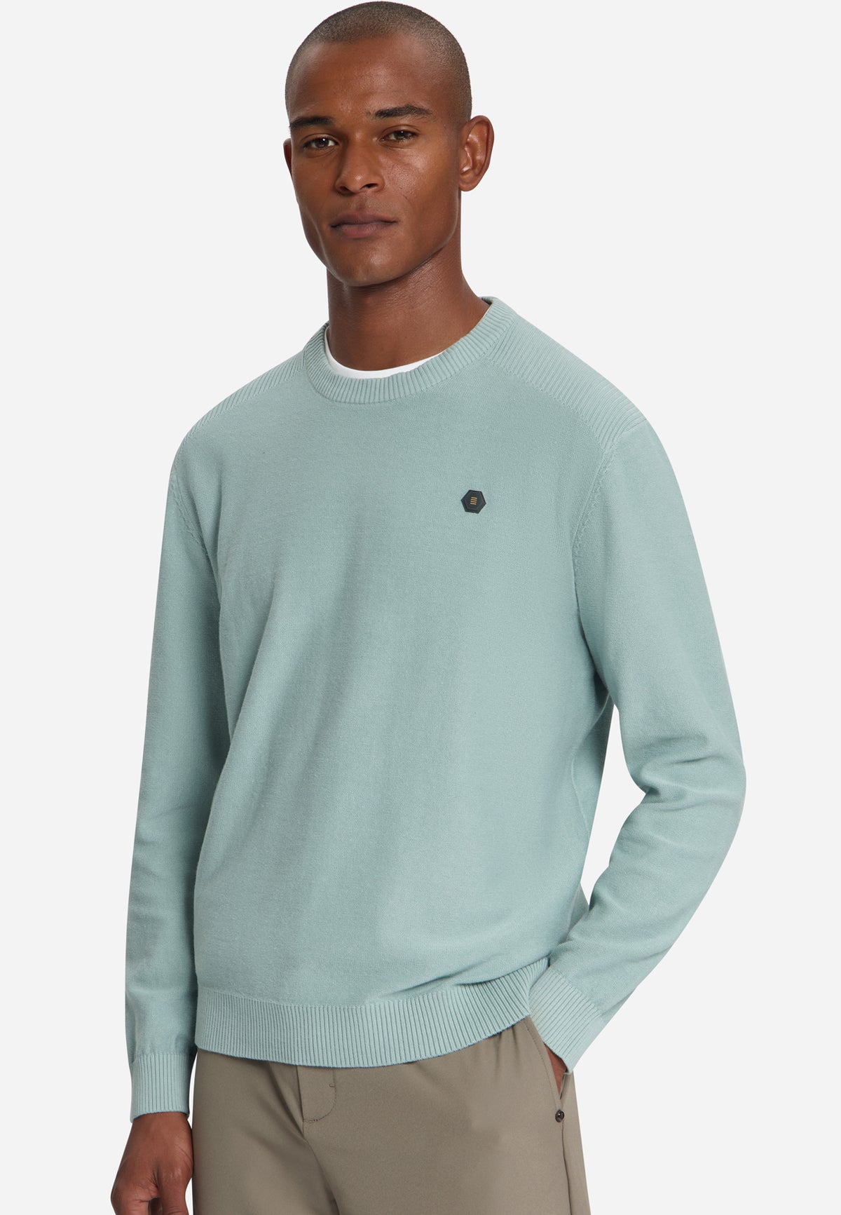 Pullover mit Rundhalsausschnitt | Dusty Blue