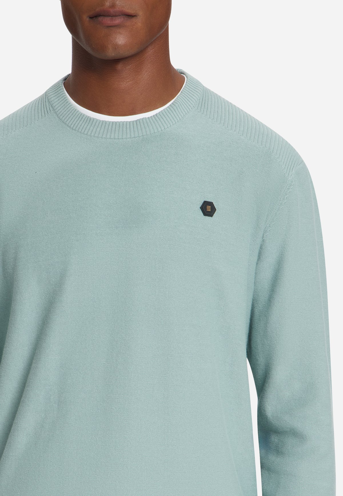 Pullover mit Rundhalsausschnitt | Dusty Blue