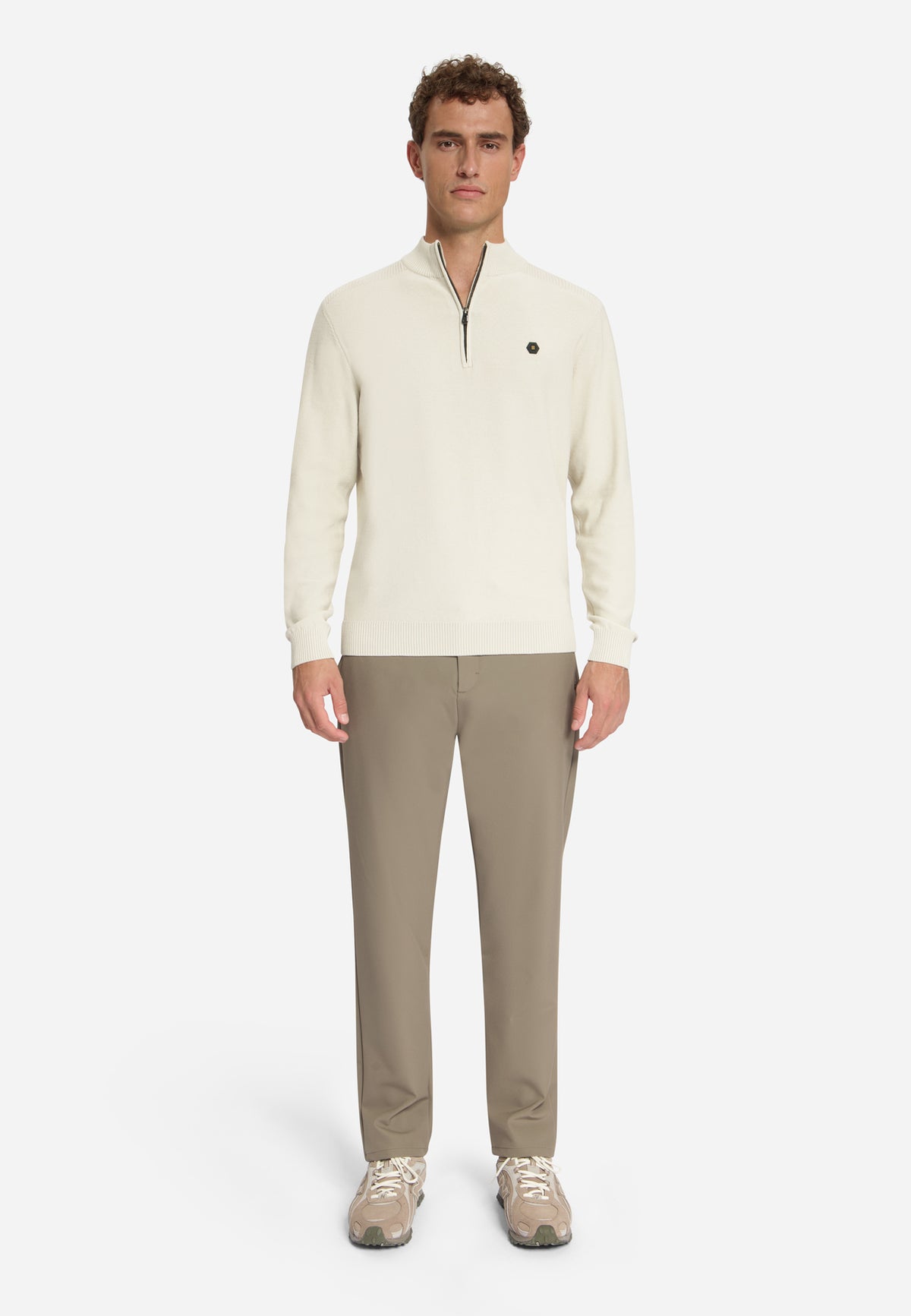 Half-Zip-Pullover | Stone