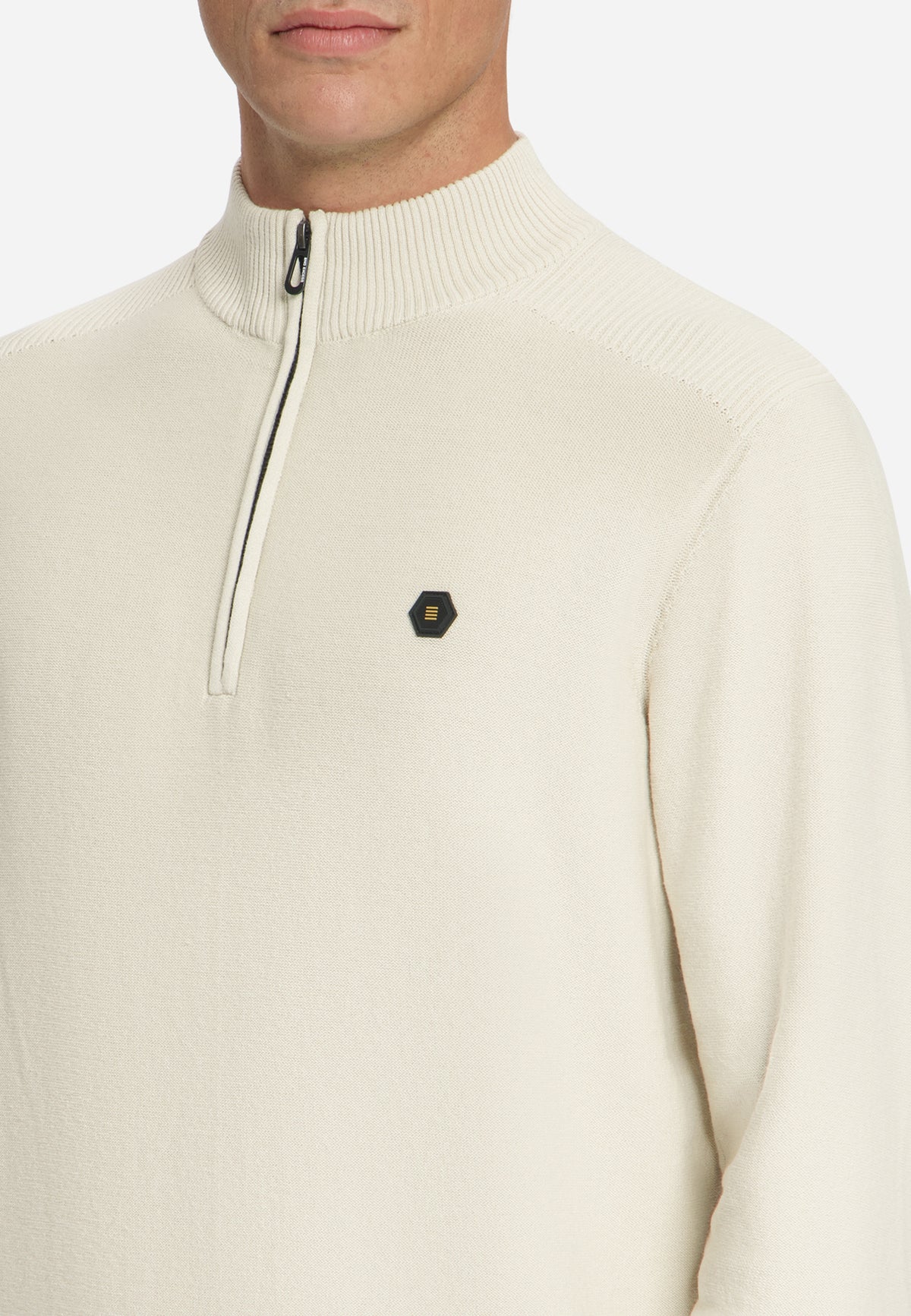 Half-Zip-Pullover | Stone