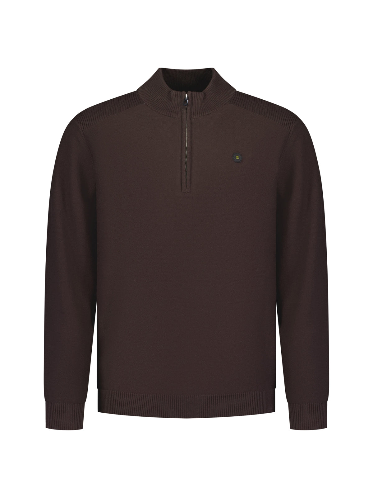 Half-Zip-Pullover | Dark Brown