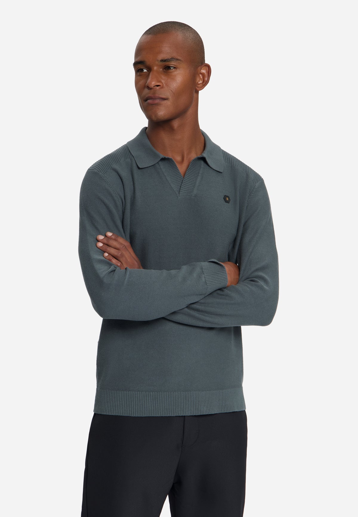 Half-Zip-Pullover | Dark Steel
