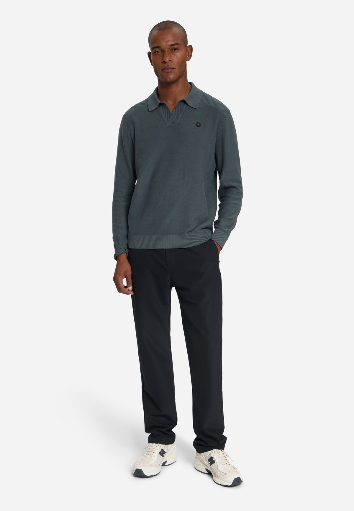 Half-Zip-Pullover | Dark Steel