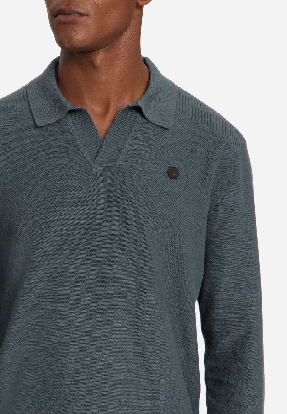 Half-Zip-Pullover | Dark Steel