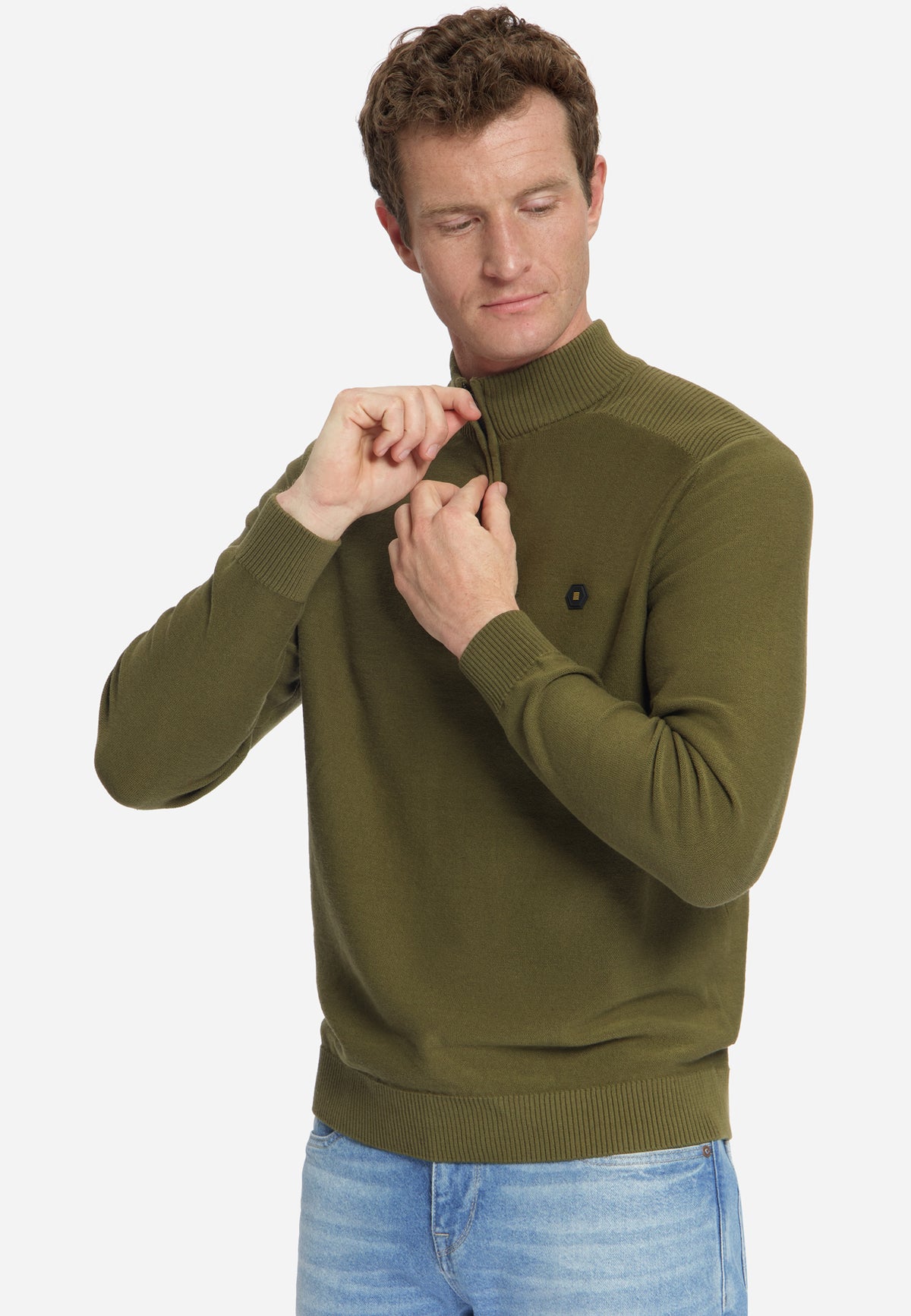Half-Zip-Pullover | Moss