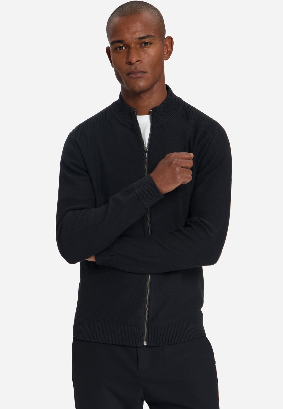 Full-Zip Cardigan | Black
