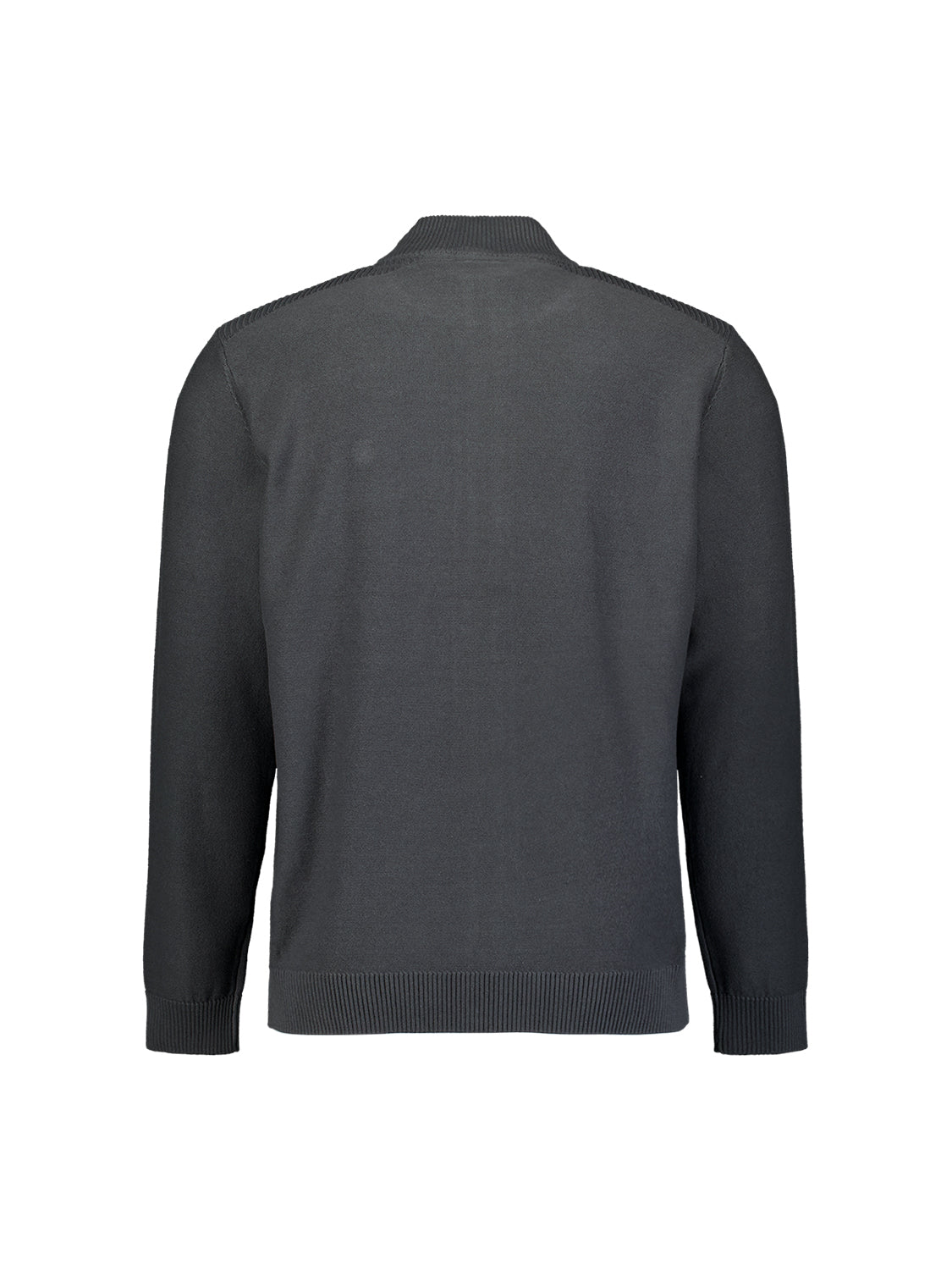 Strickjacke mit durchgehendem Reißverschluss | Dark Steel
