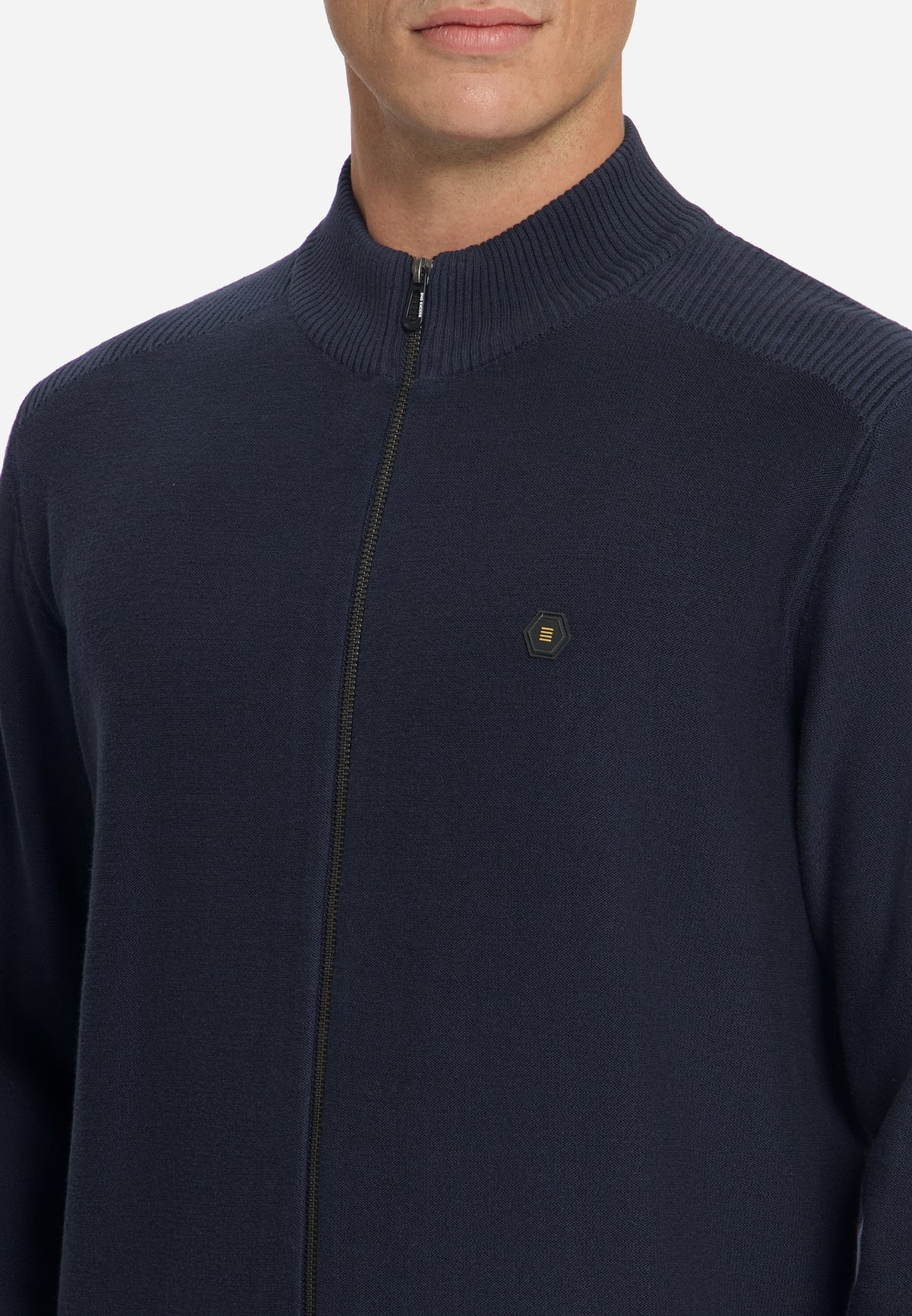 Strickjacke mit durchgehendem Reißverschluss | Dark Night