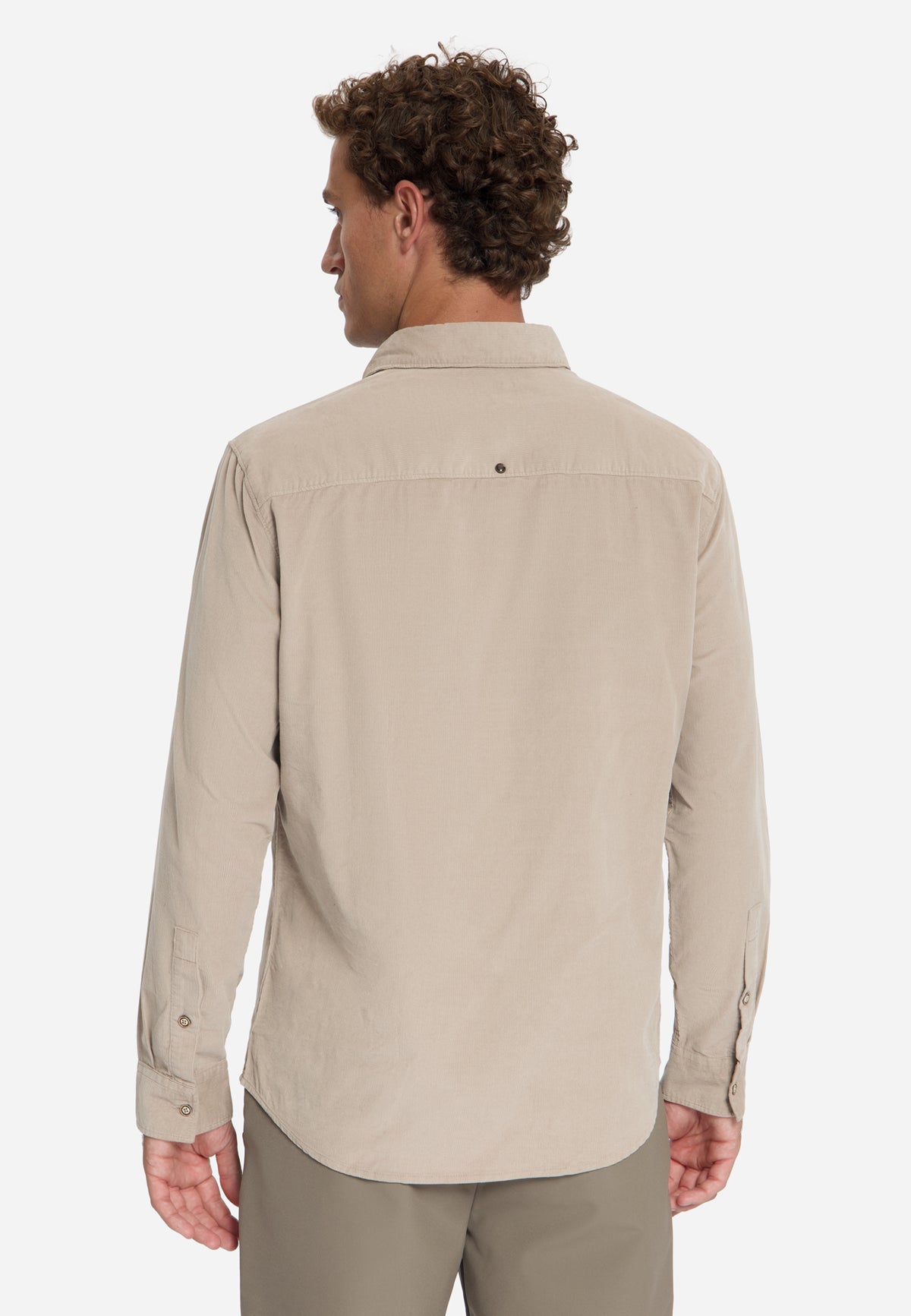 Fine Corduroy Shirt | Cement