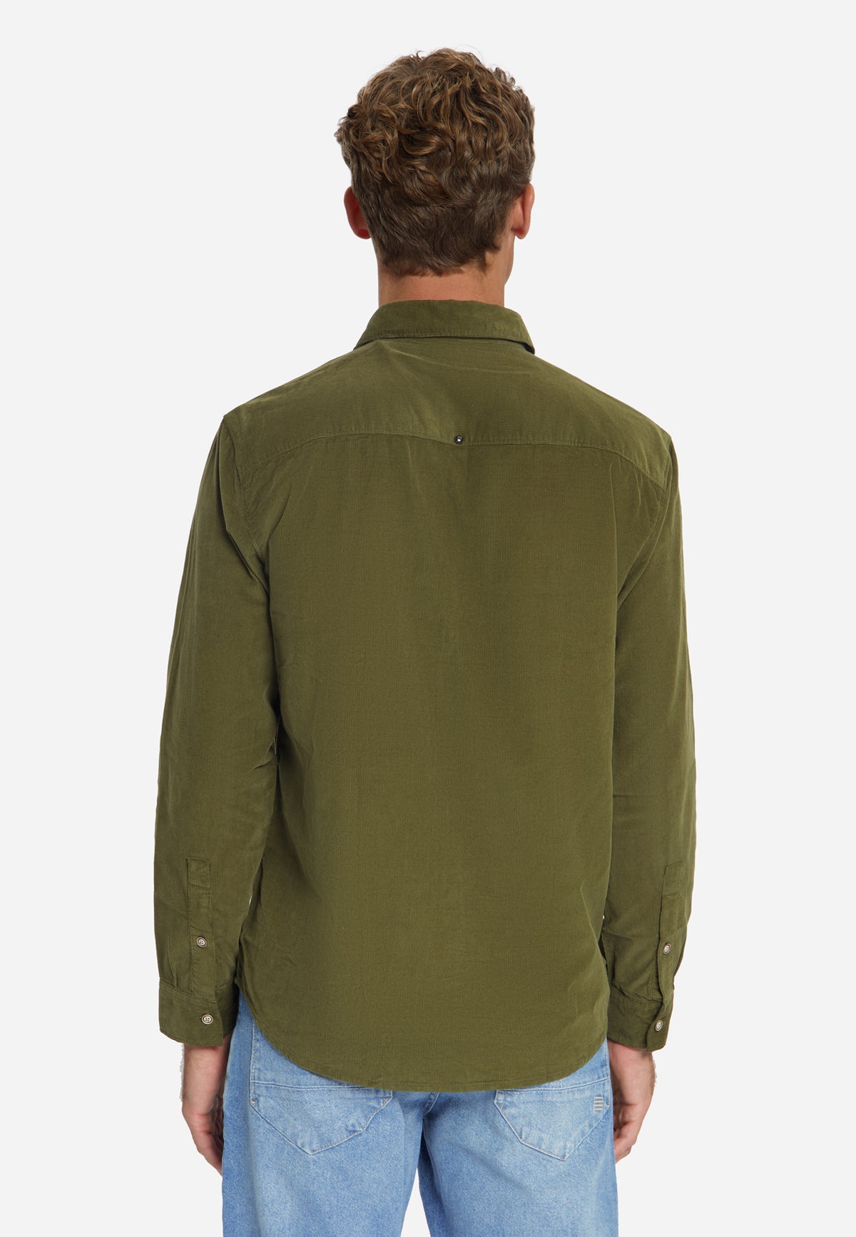 Fine Corduroy Shirt | Moss