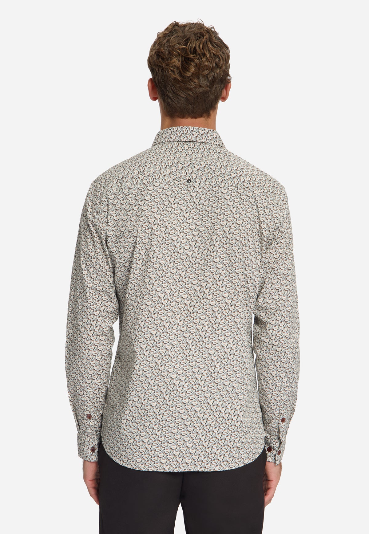 Bedrucktes Stretch-Hemd | Caramel