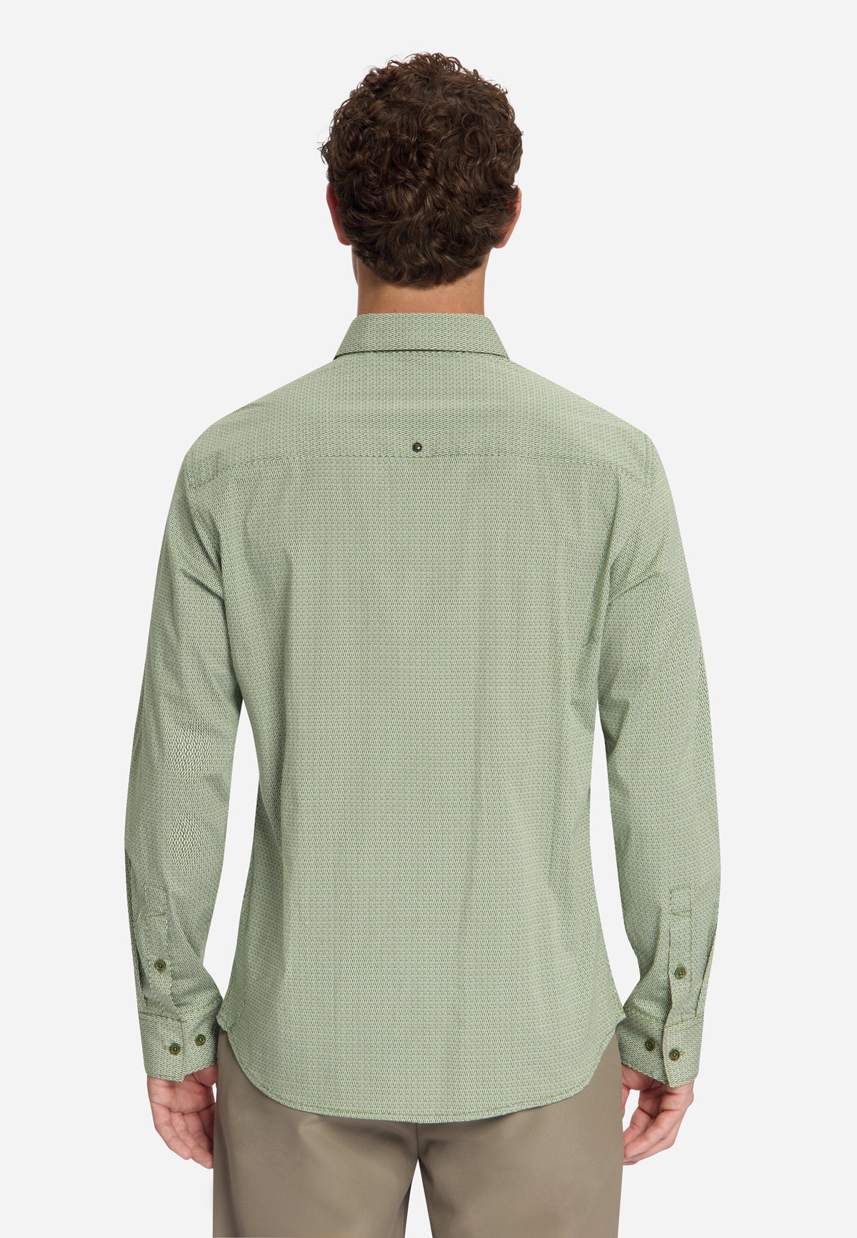 Hemd mit feinem geometrischem Muster | Moss