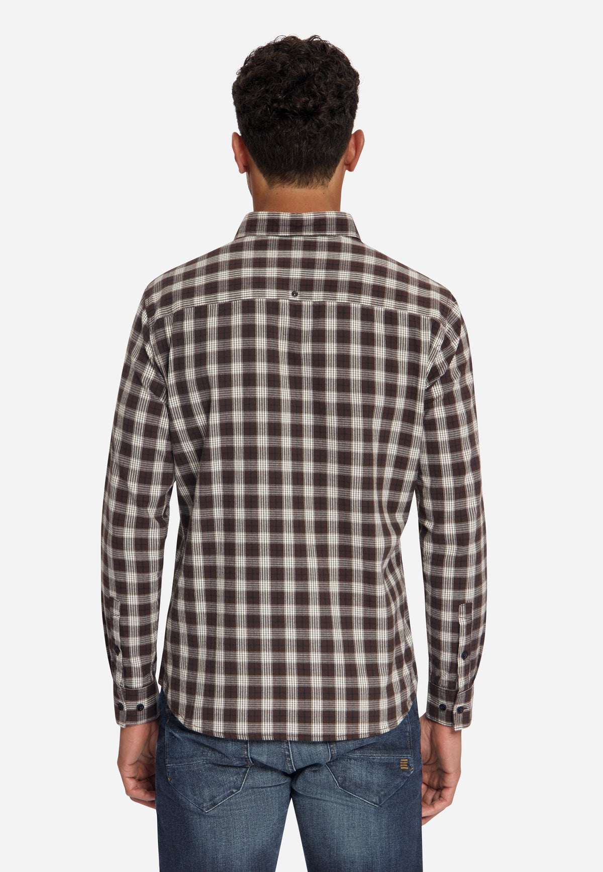 Cotton Check Shirt | Dark Brown
