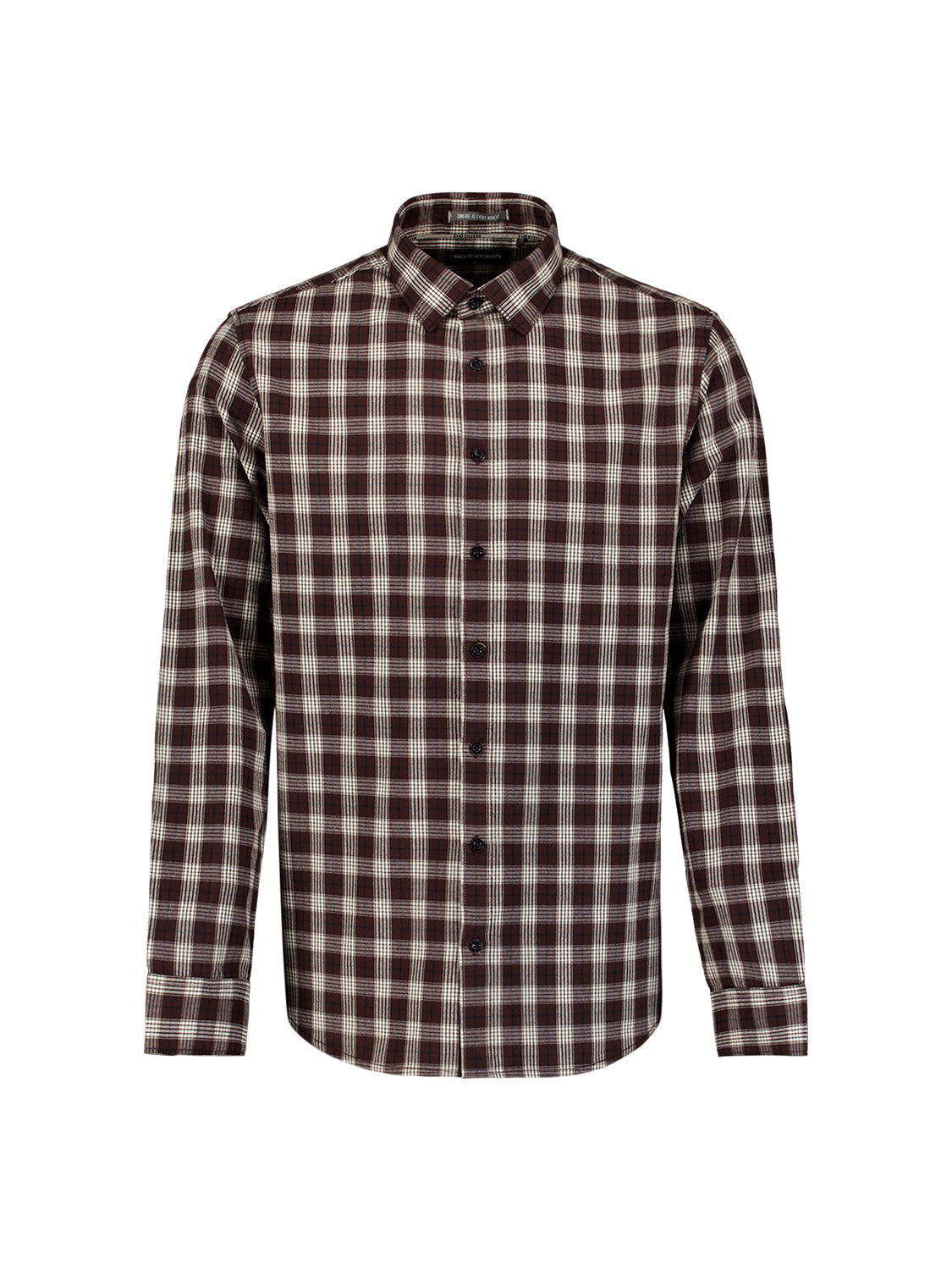 Cotton Check Shirt | Dark Brown