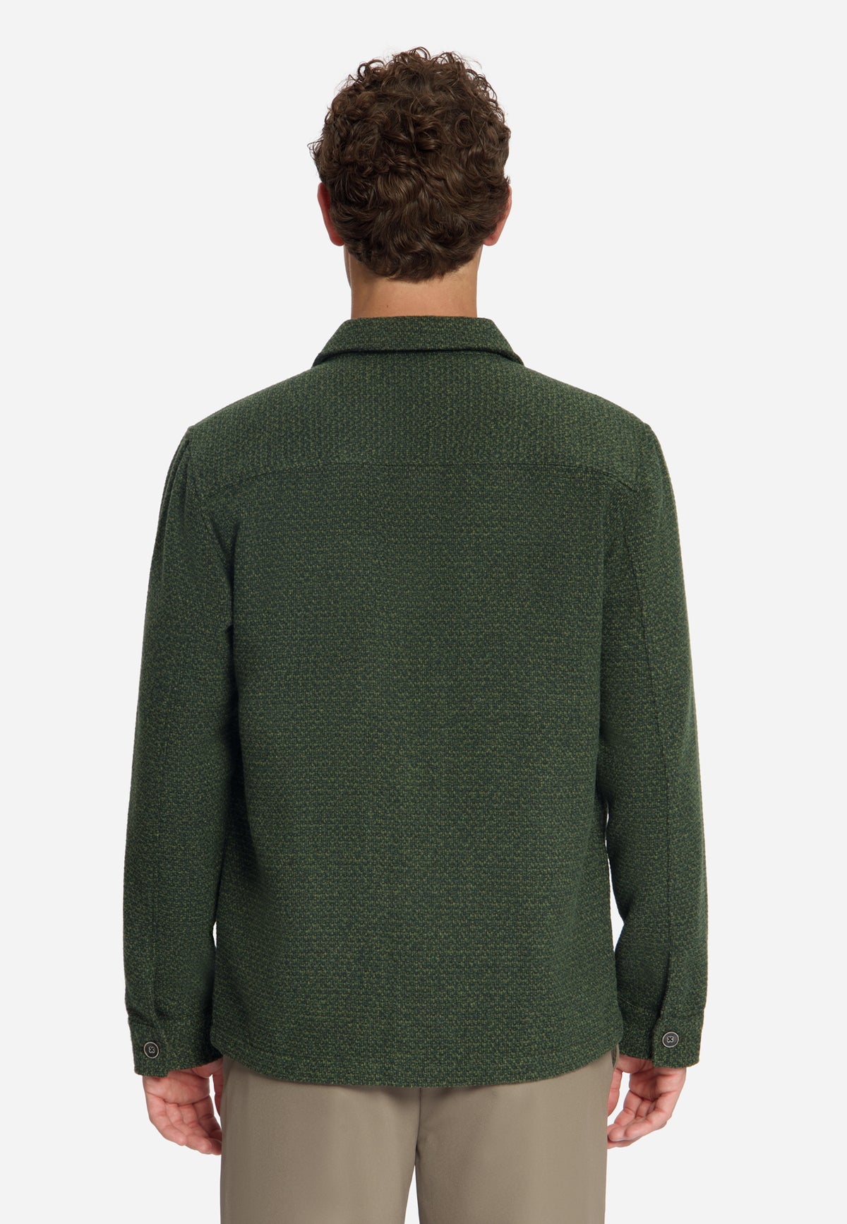 Tweed Overshirt | Moss