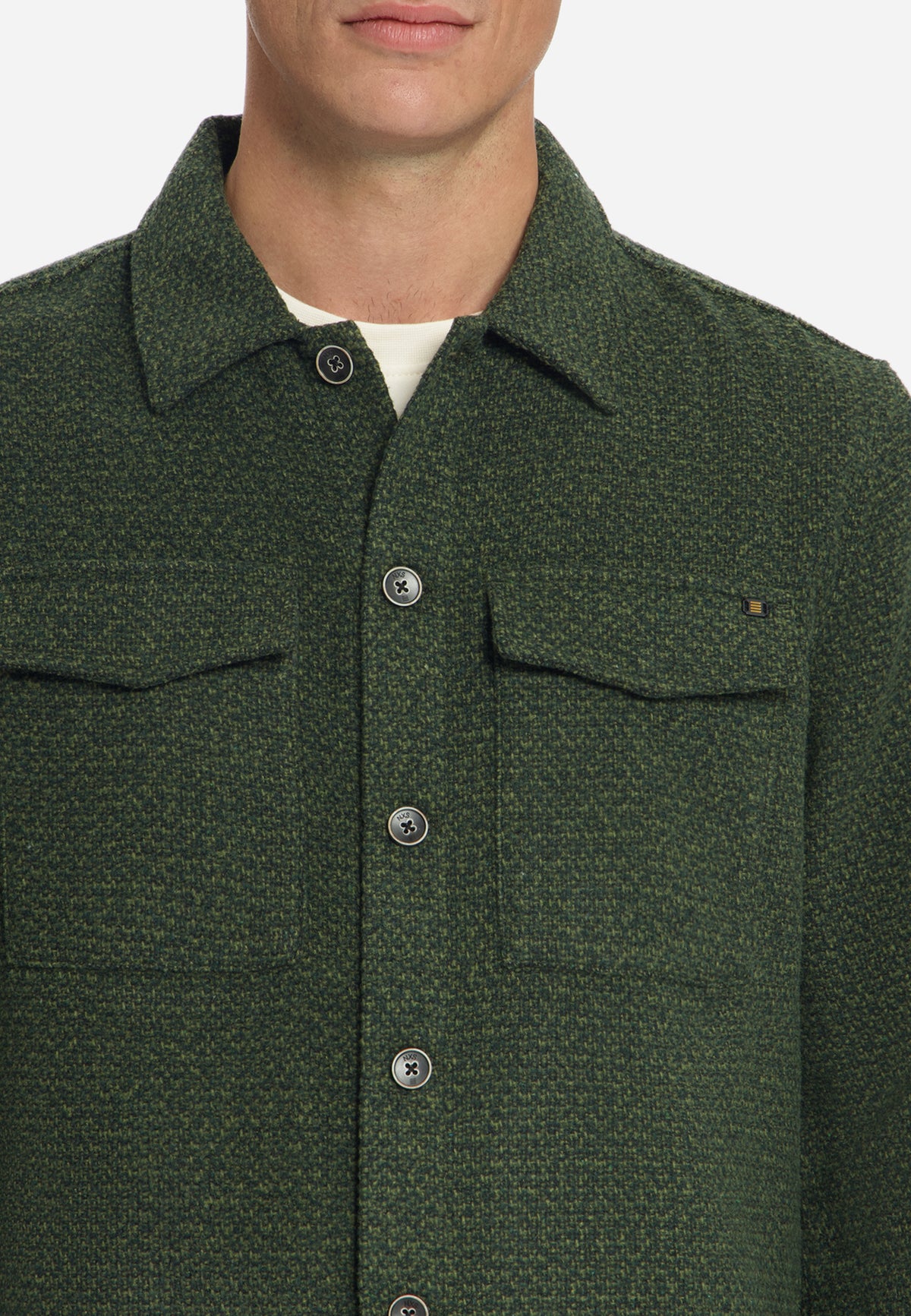 Tweed Overshirt | Moss