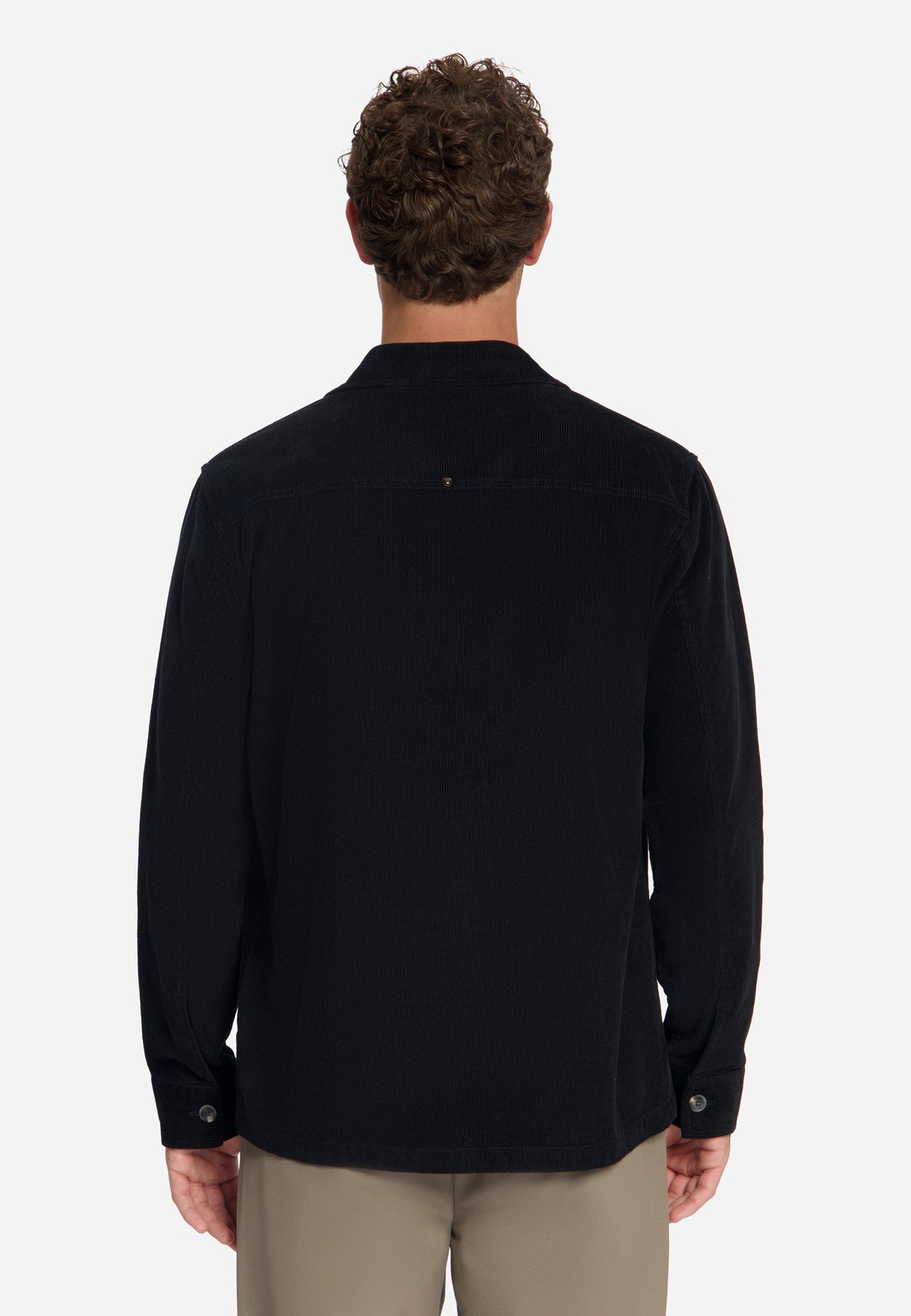 Overshirt aus Cord | Schwarz