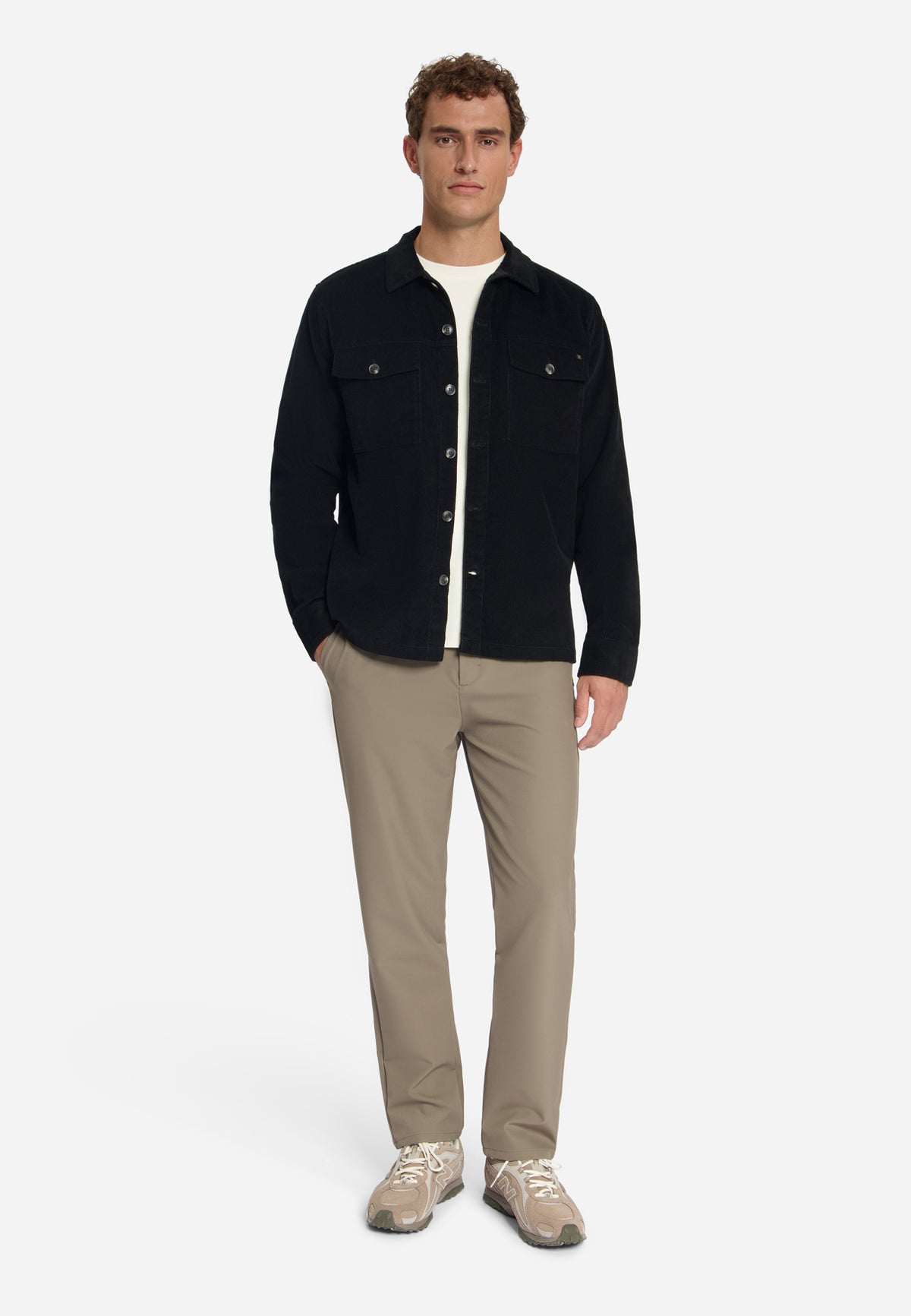 Overshirt aus Cord | Schwarz