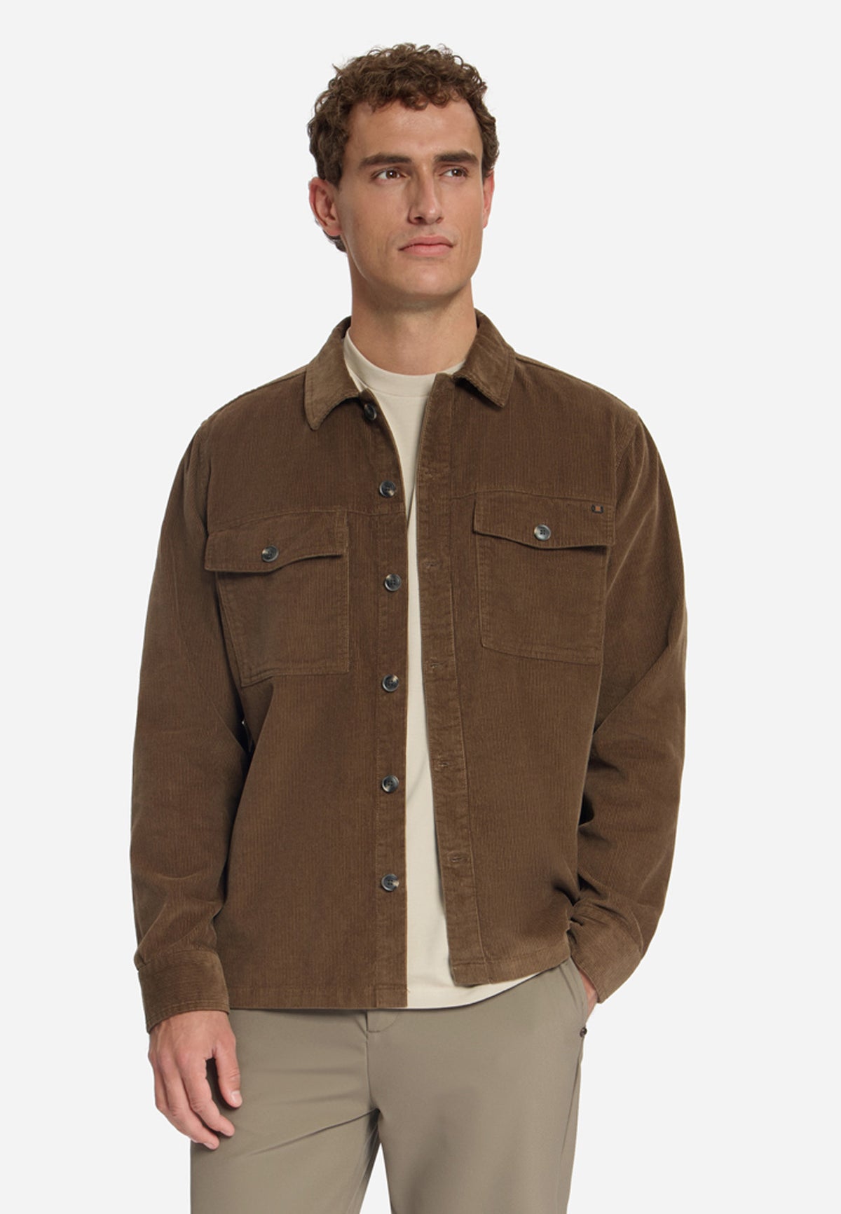 Corduroy Overshirt | Light Brown