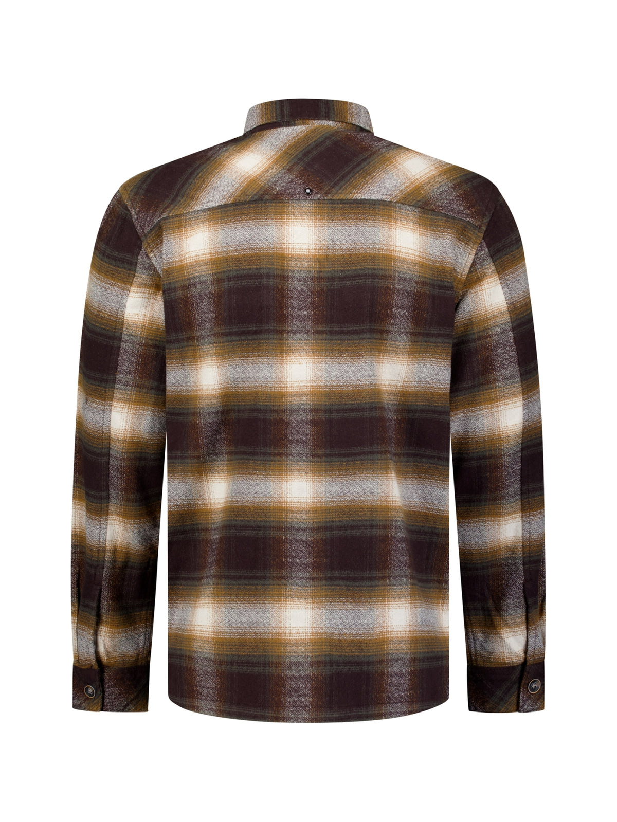 Baumwoll-Overshirt mit Karomuster | Stone