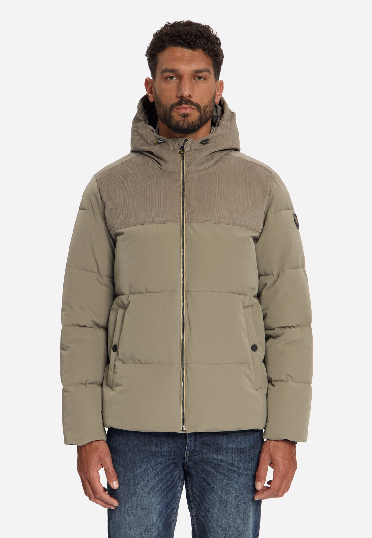 Corduroy puffer jacket | Mud