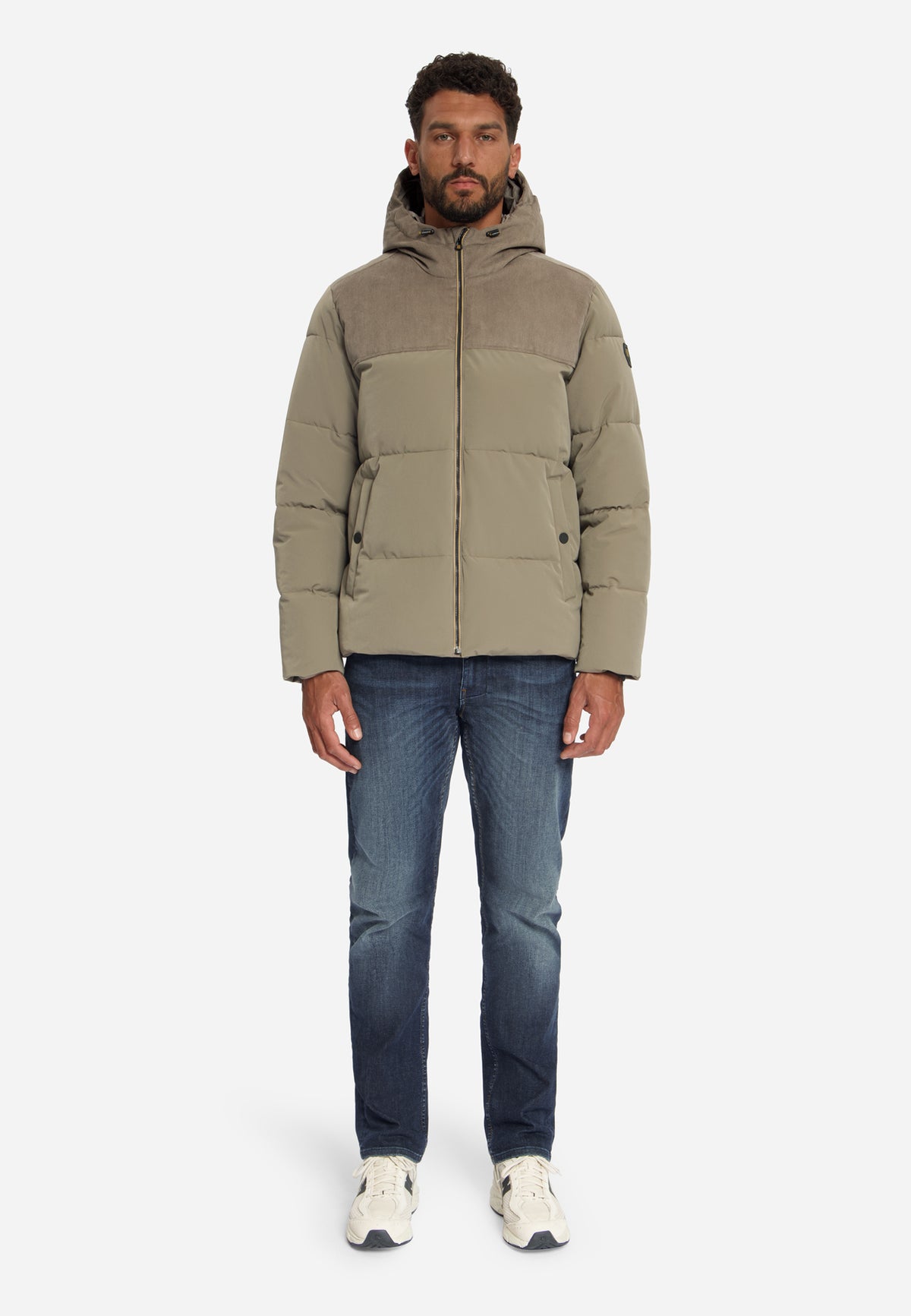 Corduroy puffer jacket | Mud