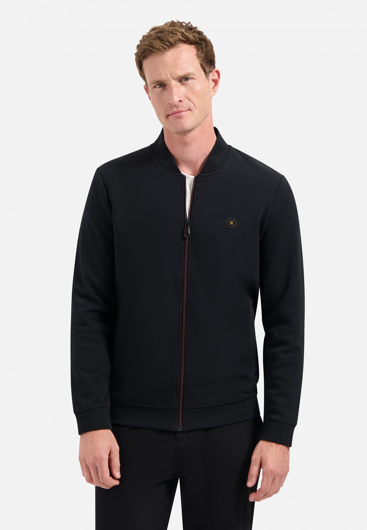 Timeless basics Zip Cardigan | Schwarz