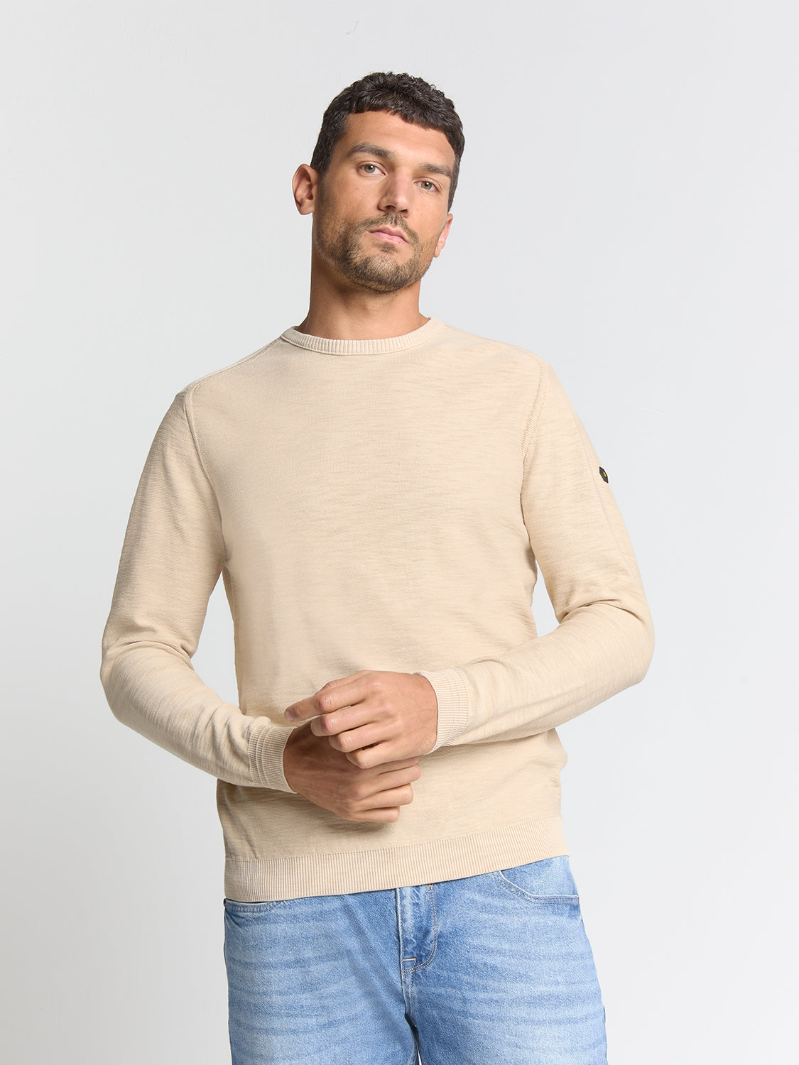 Zeitlose Basics Stonewashed Pullover | Cement