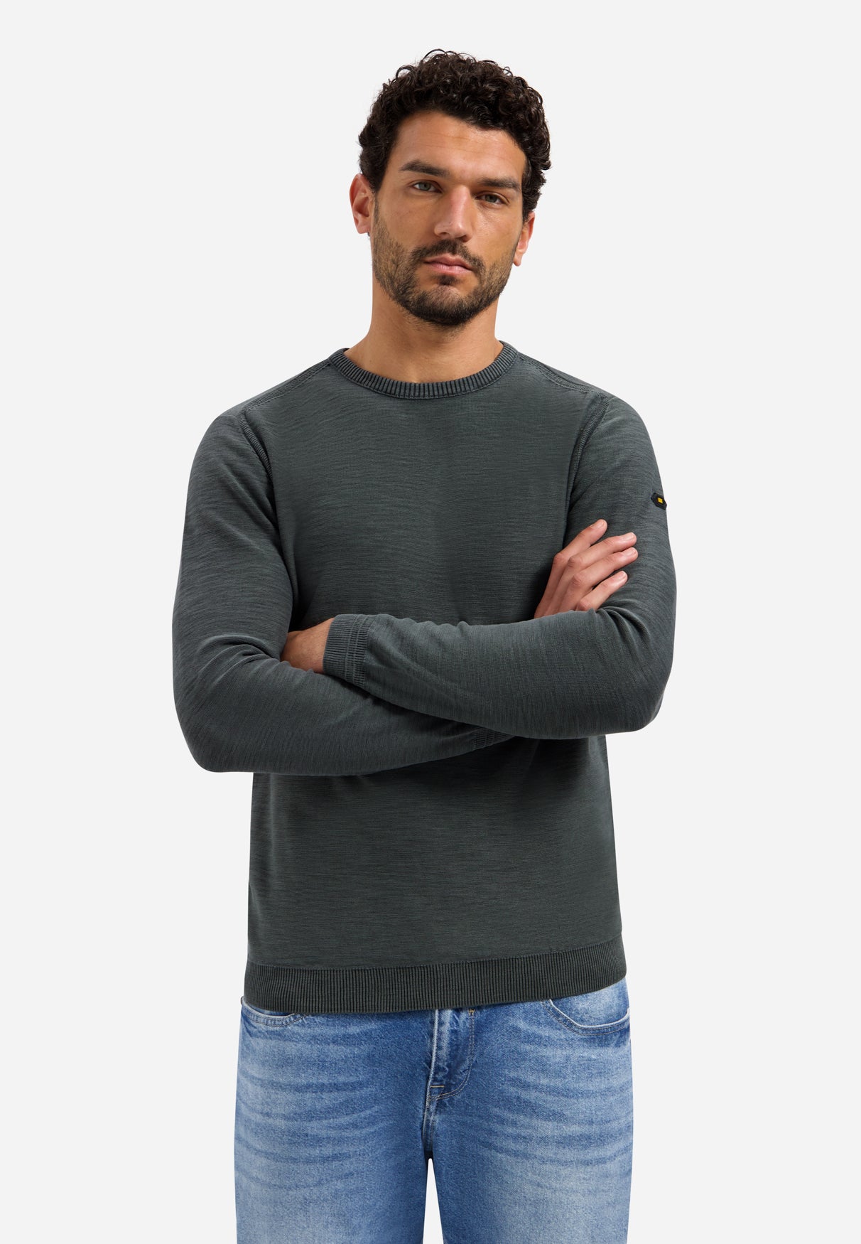 Zeitlose Basics Stonewashed Pullover | Dark Steel
