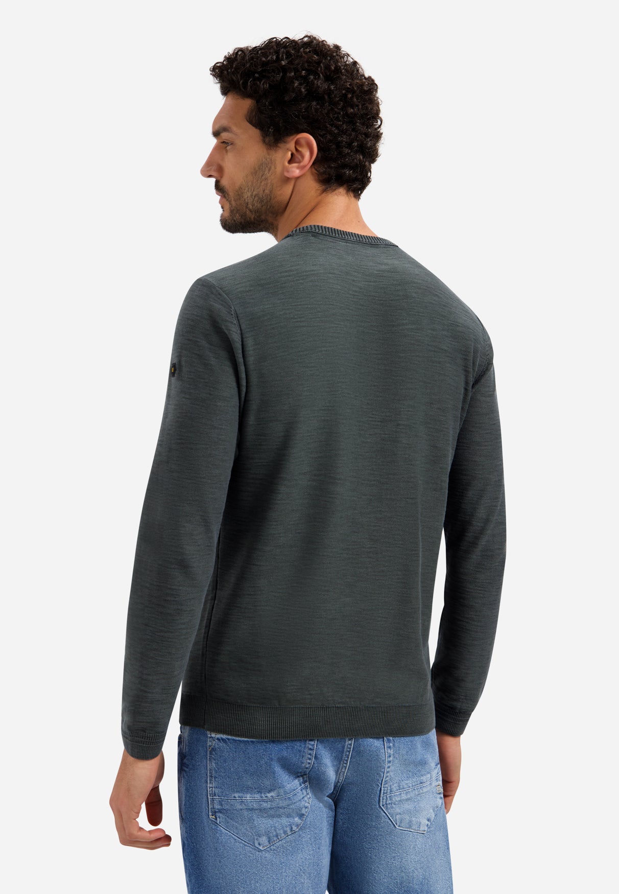 Zeitlose Basics Stonewashed Pullover | Dark Steel