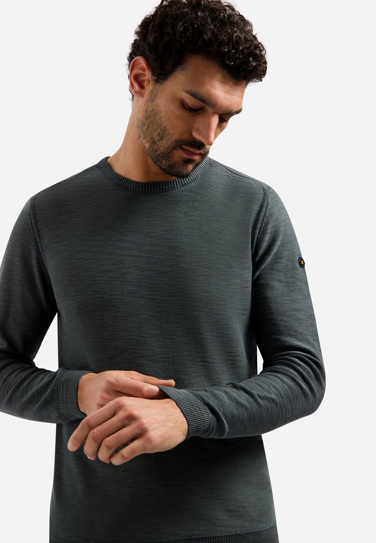 Zeitlose Basics Stonewashed Pullover | Dark Steel